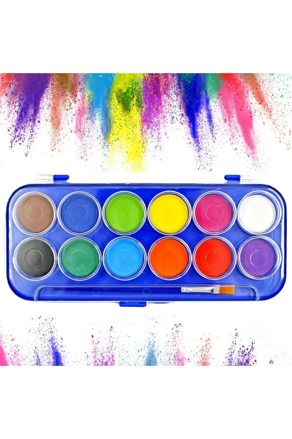 12 Renk Boyama Seti Kuru Sulu Pastel 3lü Ekonomik