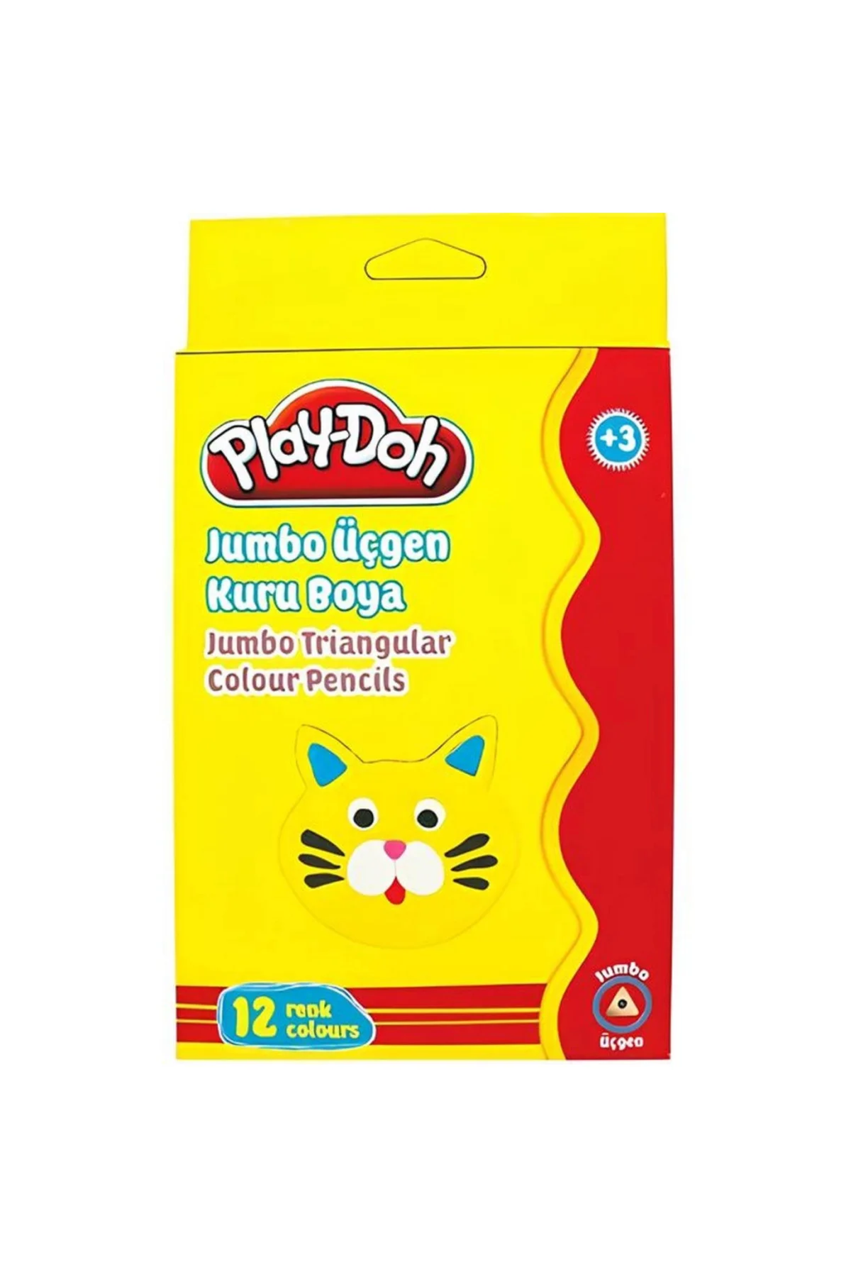 12 Renk Jumbo Üçgen Kuru Boya