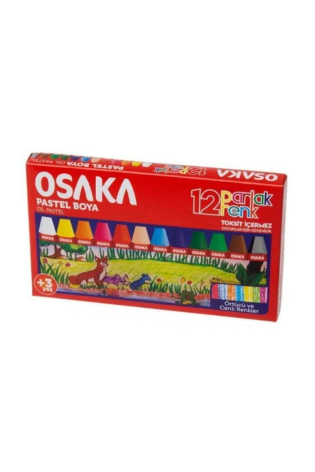Osaka 12 Renk Pastel Boya 12 Li