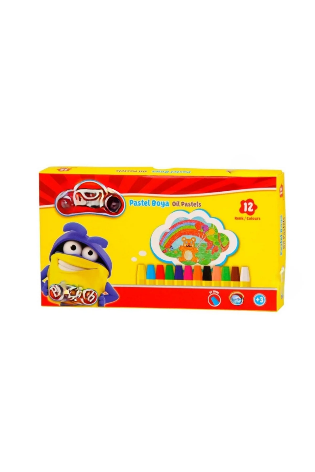 12 Renk Pastel Boya