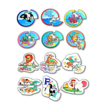 Ada Detox 12 Set - 42 Parça Tox Deniz Canlıları Ve Hayvanlar 2+ Keçe Yapboz