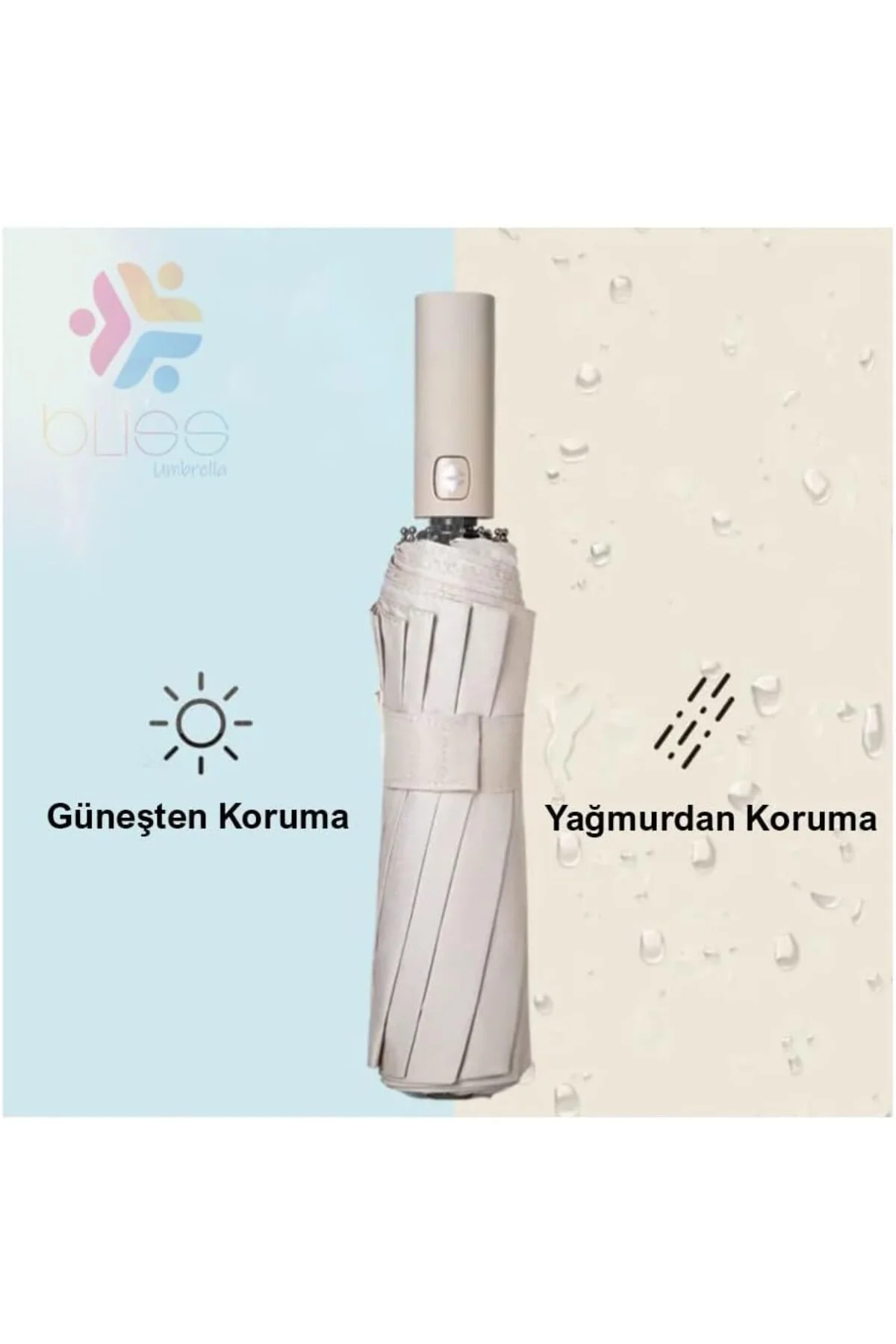 12 Telli Otomatik Şemsiye UPF 50+%99 UV