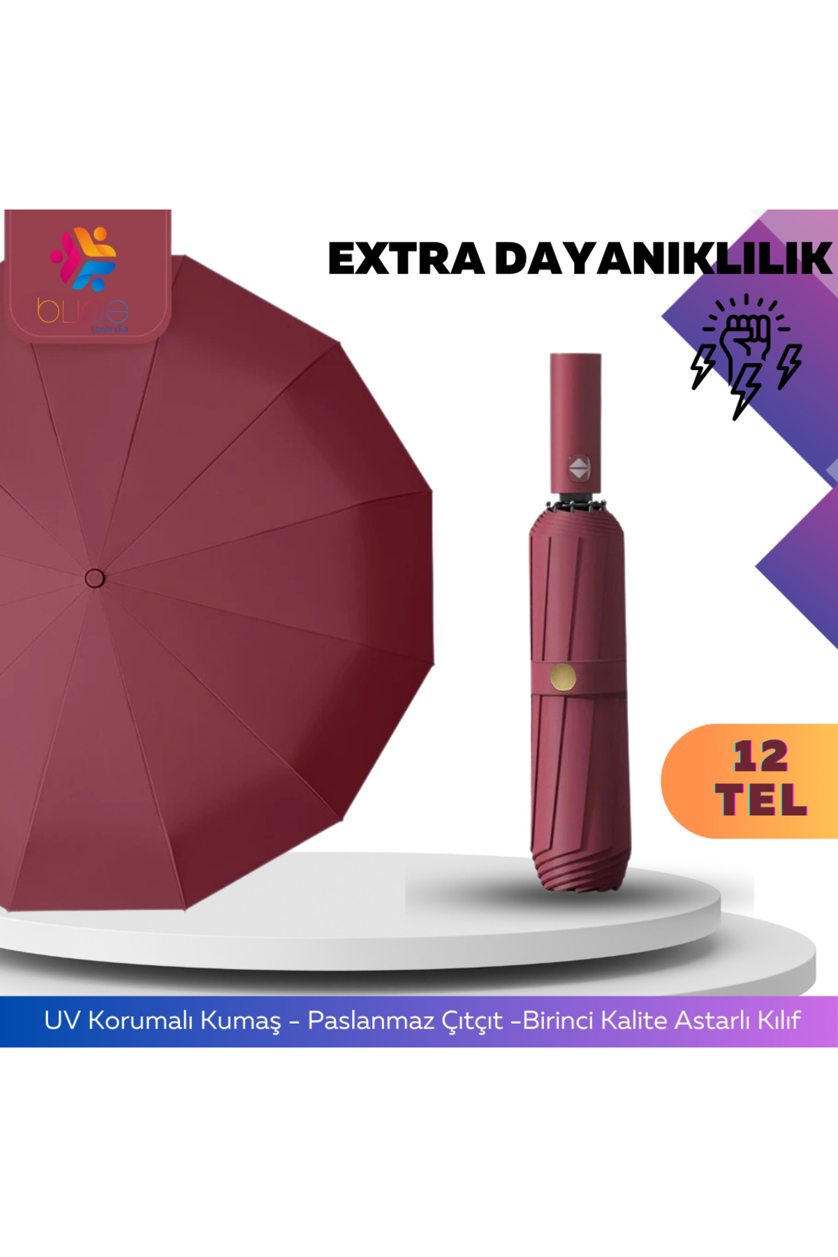 Bliss Umbrella 12 Telli Otomatik Şemsiye