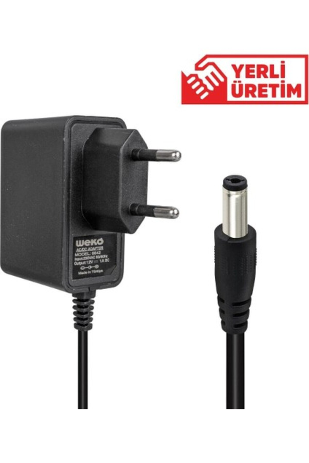 12 Volt 1 Amper 10 Watt Plastik Kasa Priz Tipi Adaptör (5.5x2.5 U