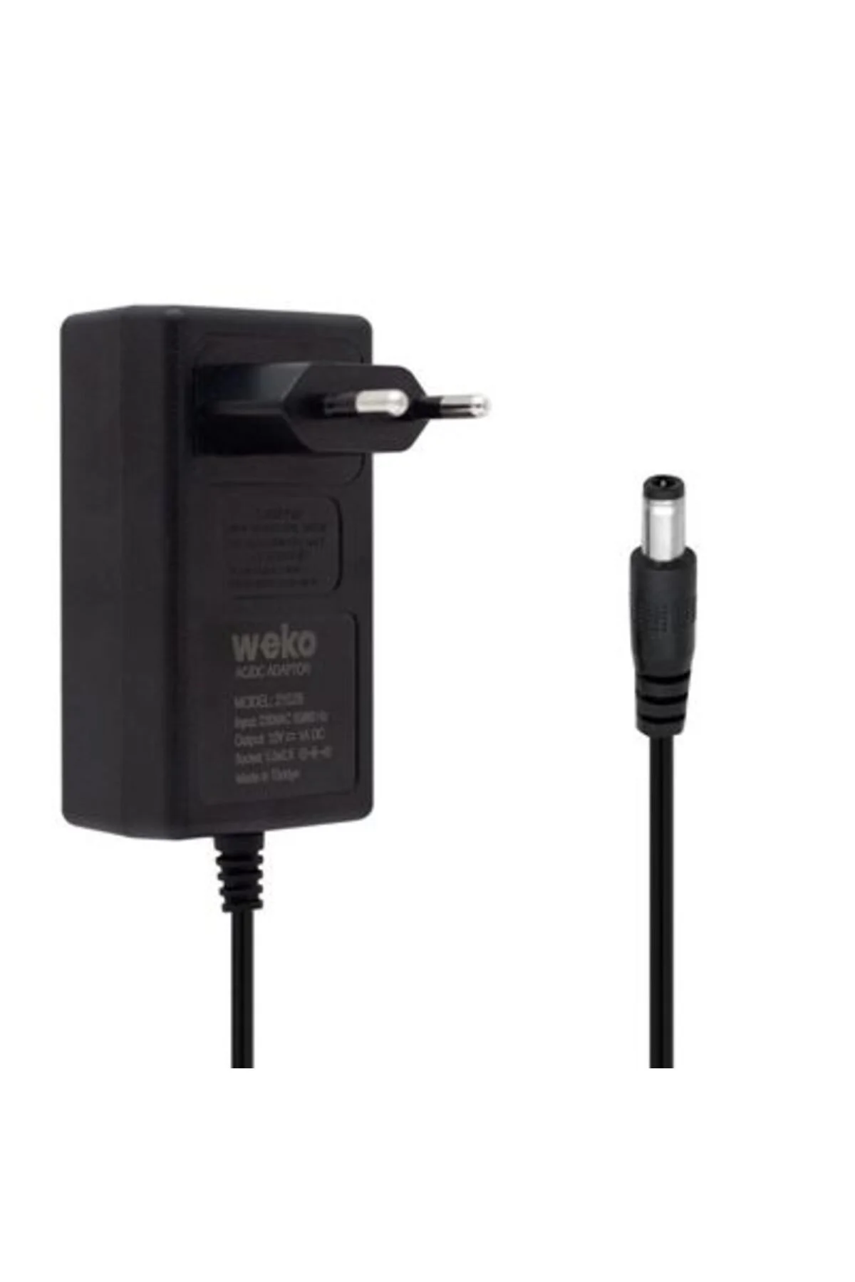12 Volt - 1 Amper 5.5*2.5 Uçlu Plastik Işıklı Kasa Priz Tip Adapt