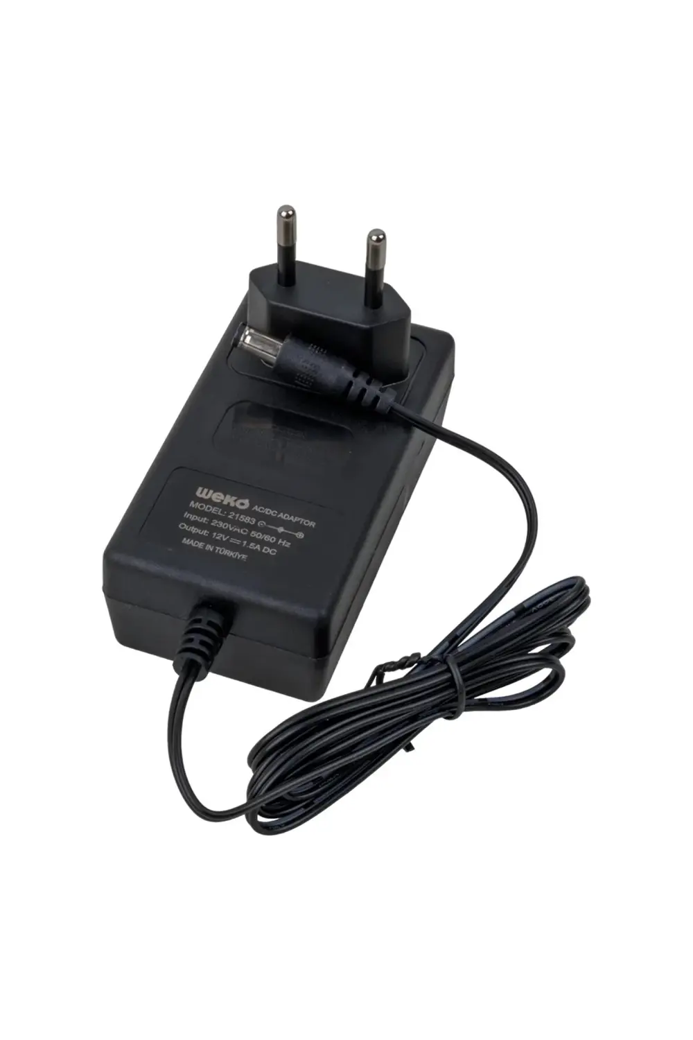 12 Volt - 1.5 Amper 5.5*2.5 Uçlu Yerli Üretim Plastik Kasa Priz T