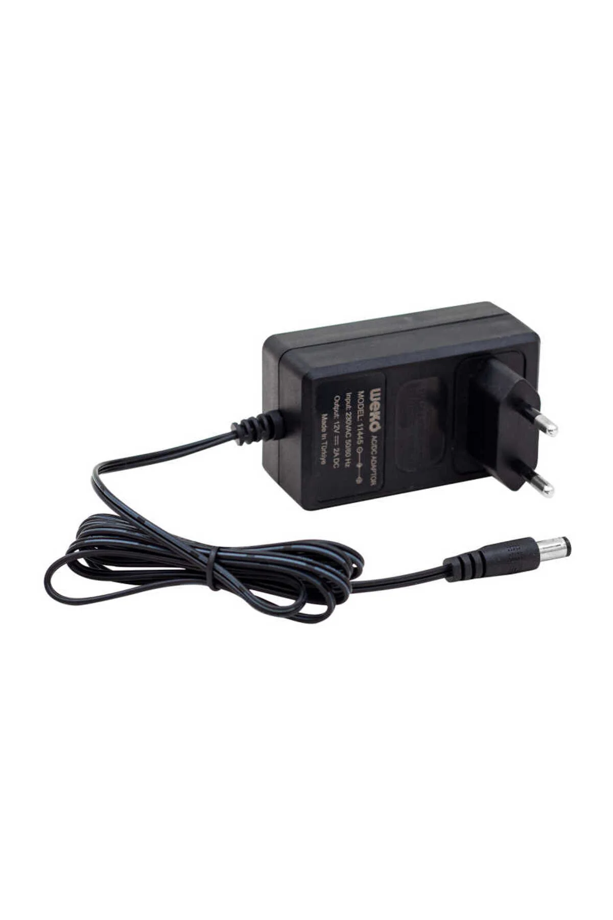 12 VOLT - 2 AMPER 5.5*2.5 UÇLU YERLİ ÜRETİM PLASTİK KASA PRİZ TİPİ ADAPTÖR