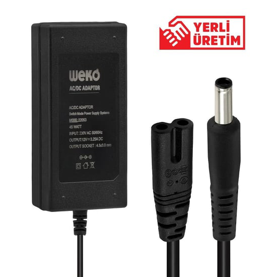 12 Volt 3.25 Amper 4.5x3.0mm Uçlu Notebook Adaptör 12 Volt 3.25 Amper 4.5x3.0mm Uçlu Notebook Adaptör