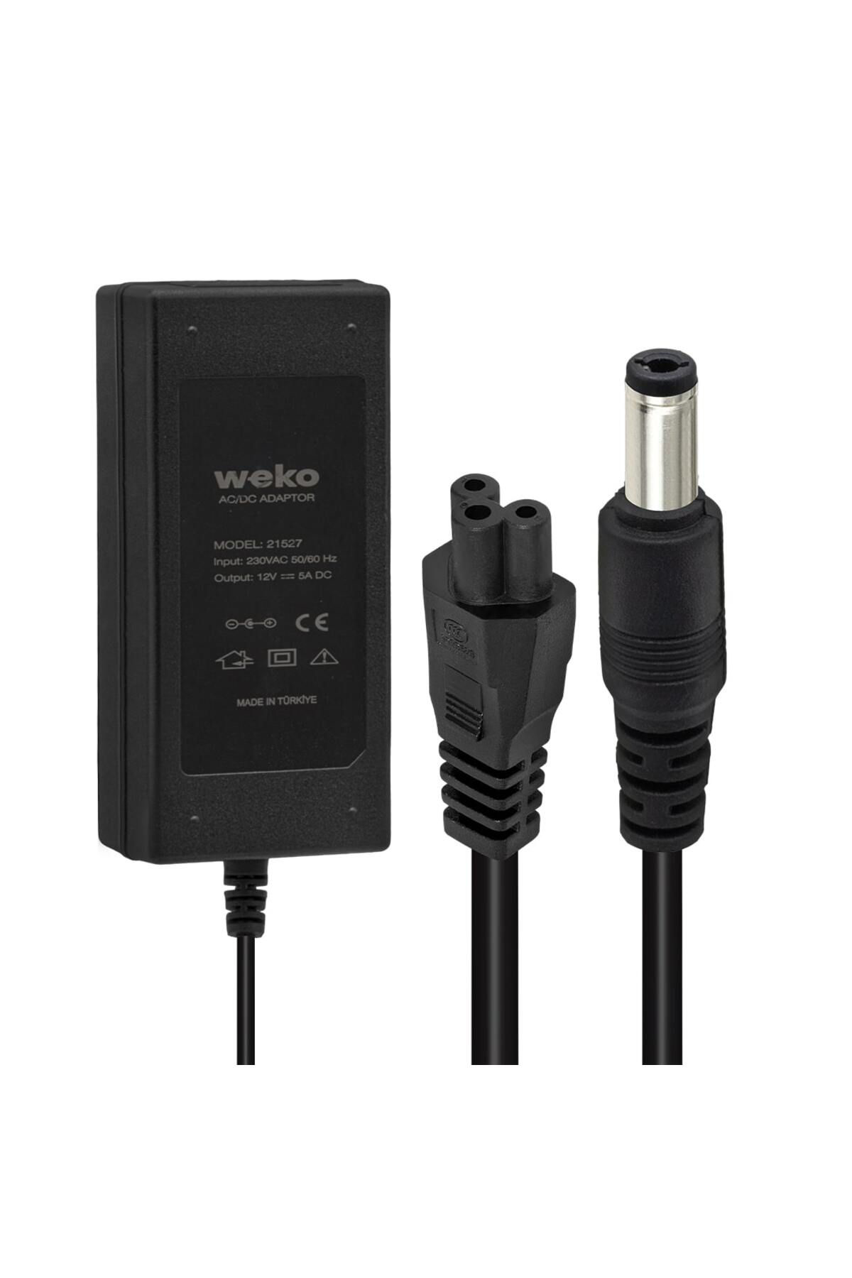 Ok Aksesuar 12 Volt - 5 Amper 5.5*2.5 Uçlu Yerli Üretim Plastik Kasa Masaüstü