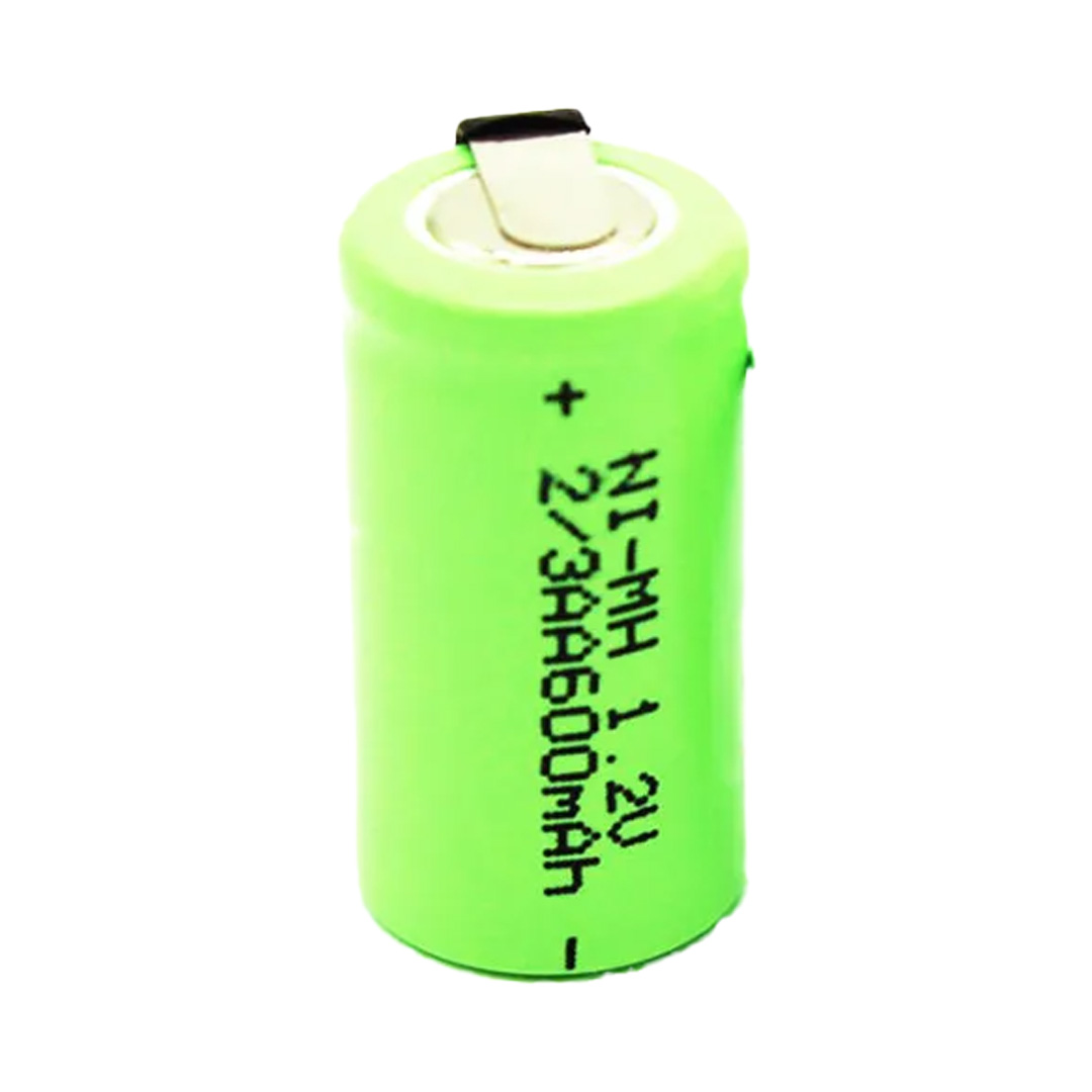 1.2 VOLT 600 MAH NI-MH 2/3AA ŞARJ EDİLEBİLİR PUNTALI LİTYUM PİL (