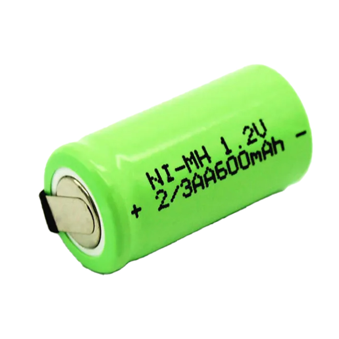 1.2 VOLT 600 MAH NI-MH 2/3AA ŞARJ EDİLEBİLİR PUNTALI LİTYUM PİL (