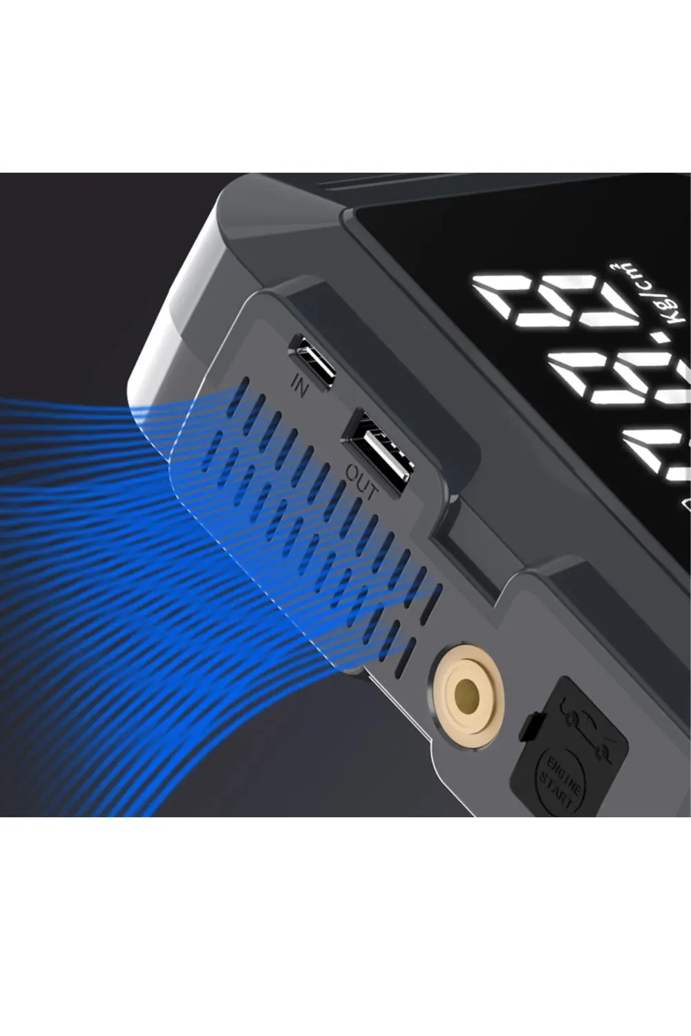 12 volt Taşınabilir Jump Starter Akü Takviye ve Dijital Hava Pomp