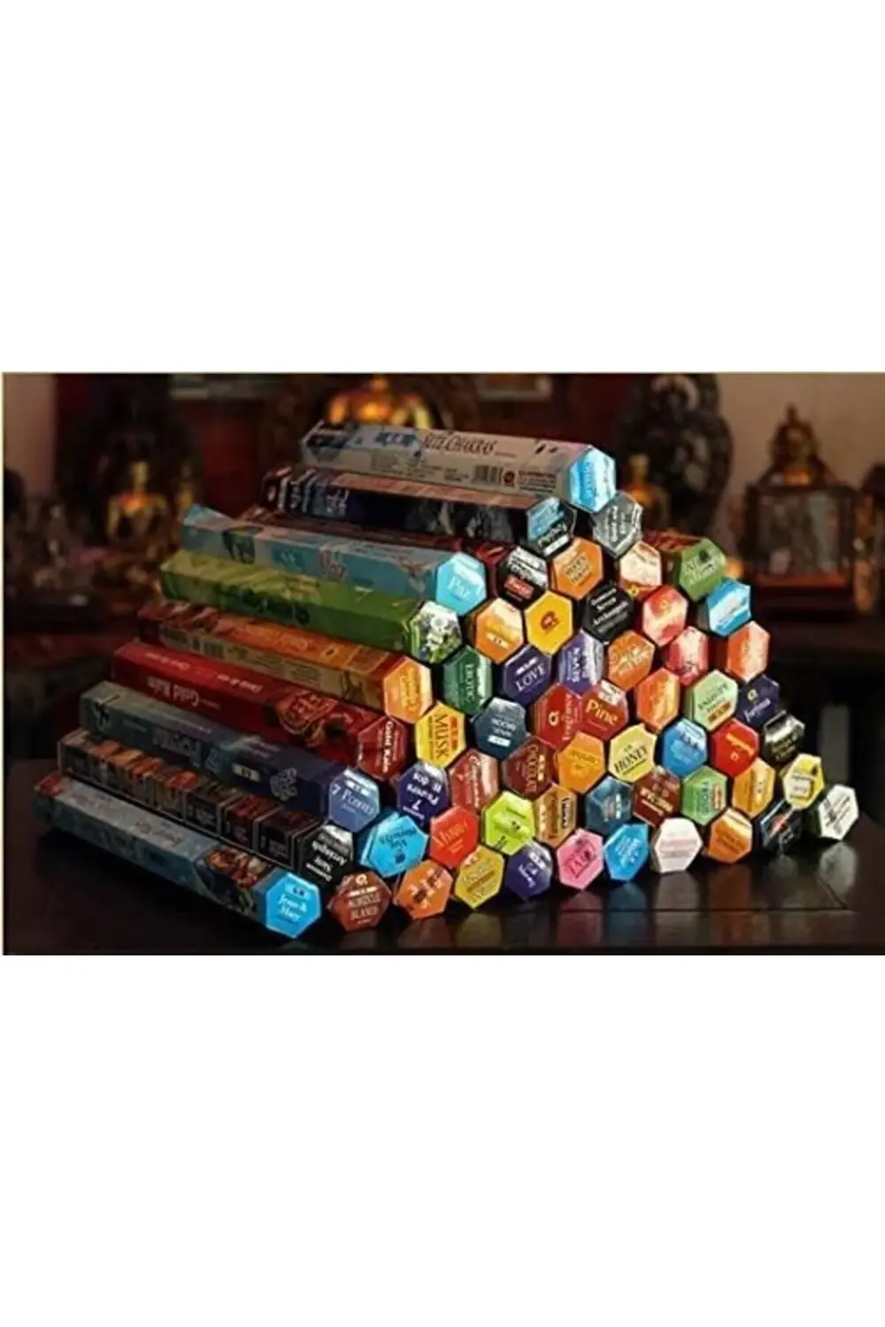 120 Adet 6 Paket Tütsü ve Kayığı, Çubuk Seti ve Ahşap Tutucu 3955