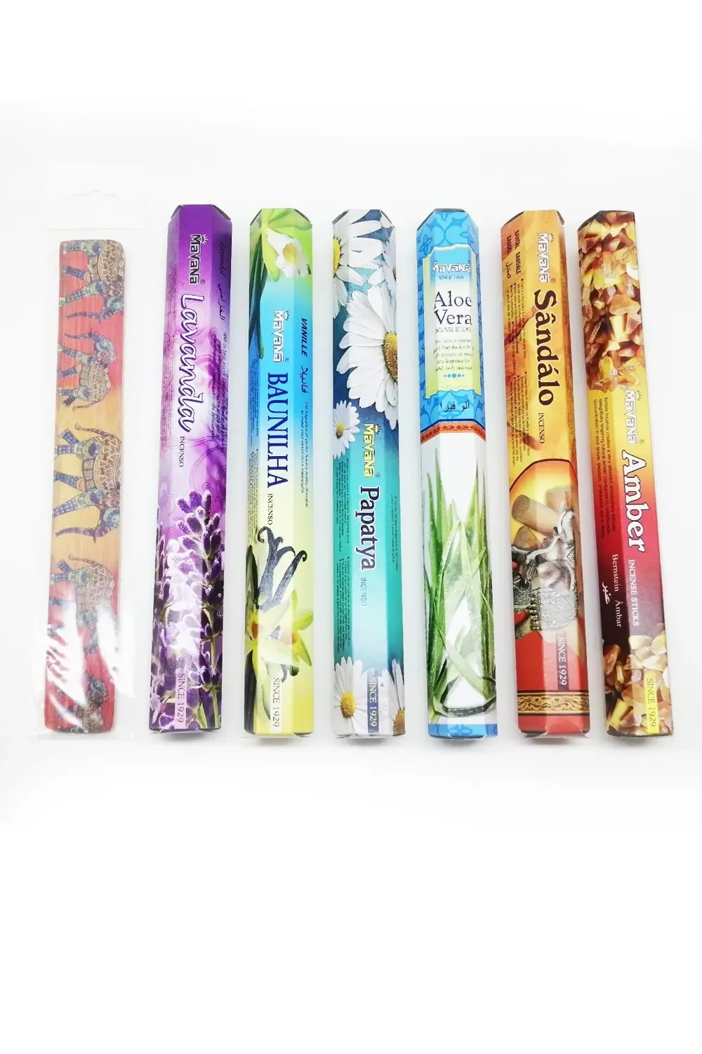 120 Adet Tütsü + Tütsü Kayığı / Amber, Sandalo, Aloe Vera, Papaty