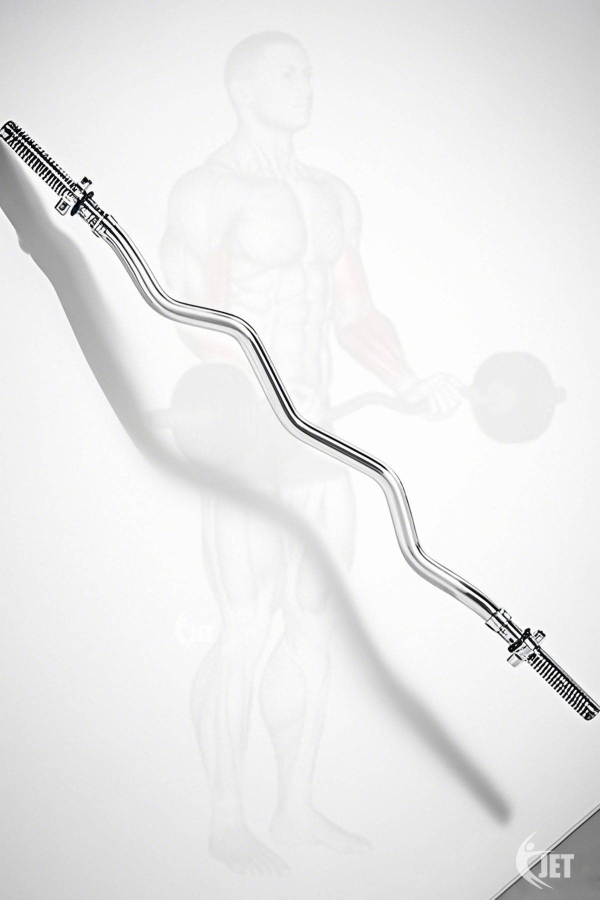 Jet 120 Cm İçi Full Dolu Halter Barı Krom Bar Z Şeklinde Halter Dambı