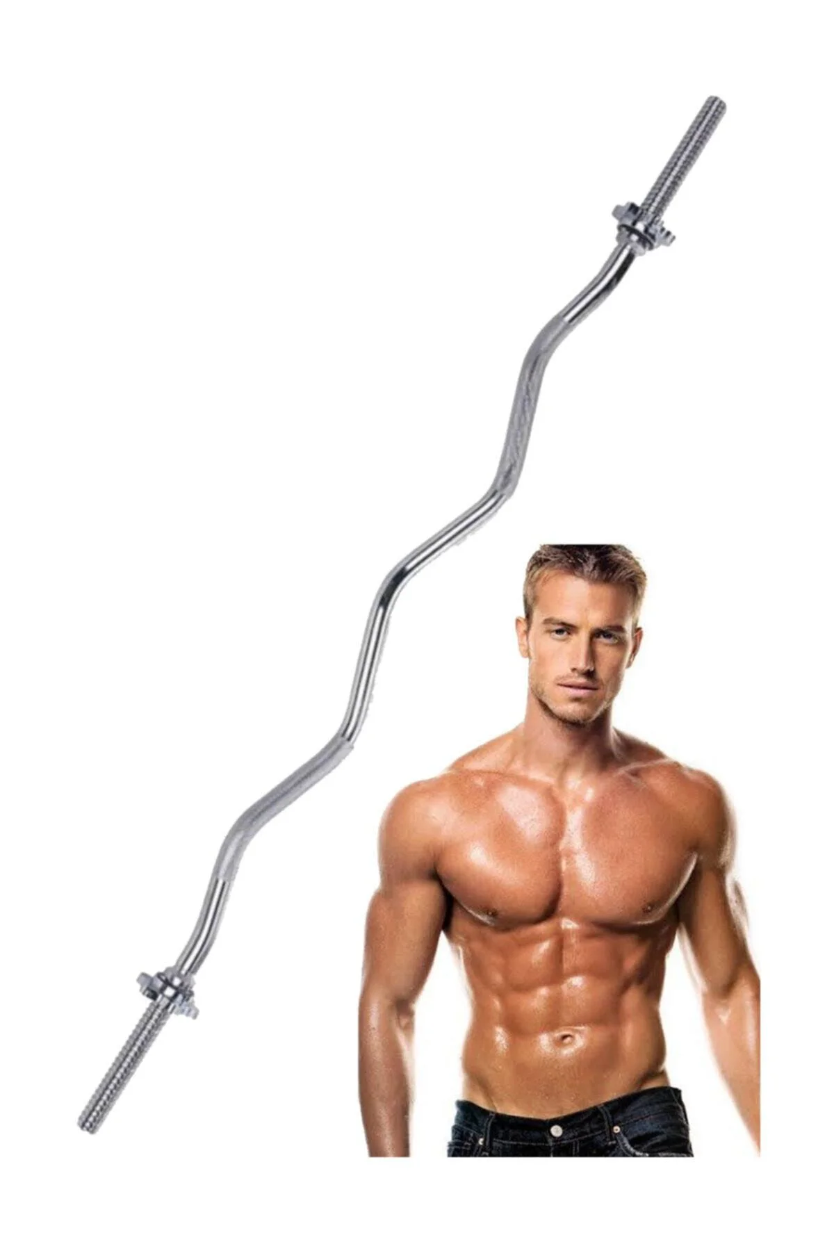 120 cm Z Bar Krom Içi Dolu Halter Barı Ağırlık Plakası Takma Agir