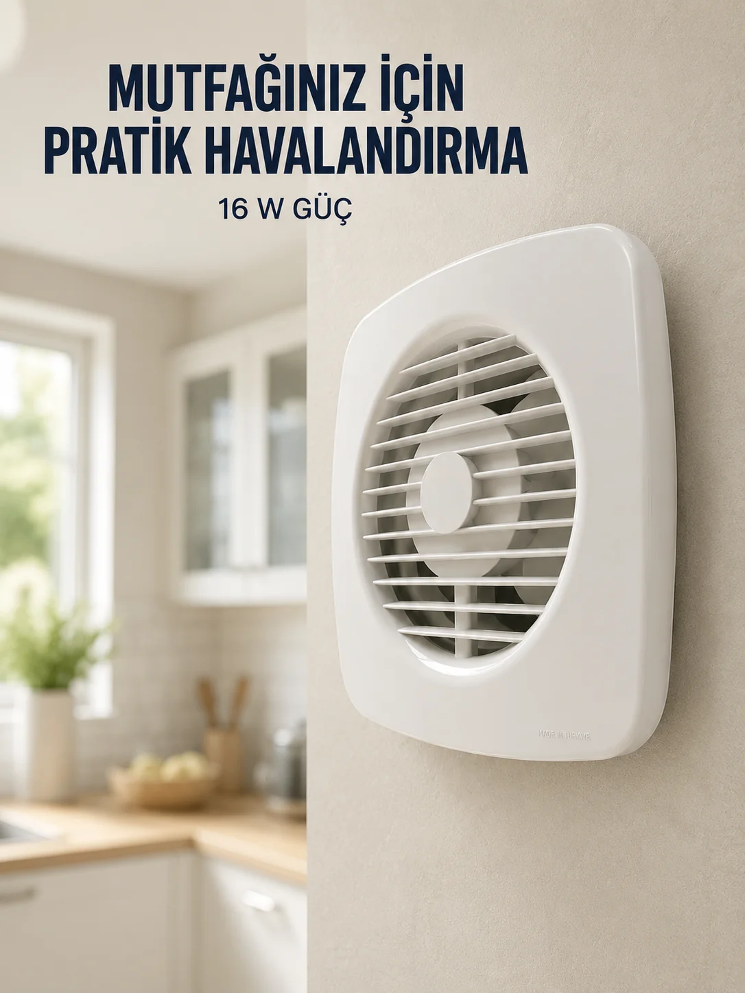 120 mm Havalandırma Fanı 180 m³/h Dekoratif Duvar ve Tavan Tipi Aspiratör Fiyatı, Yorumları ve Özellikleri