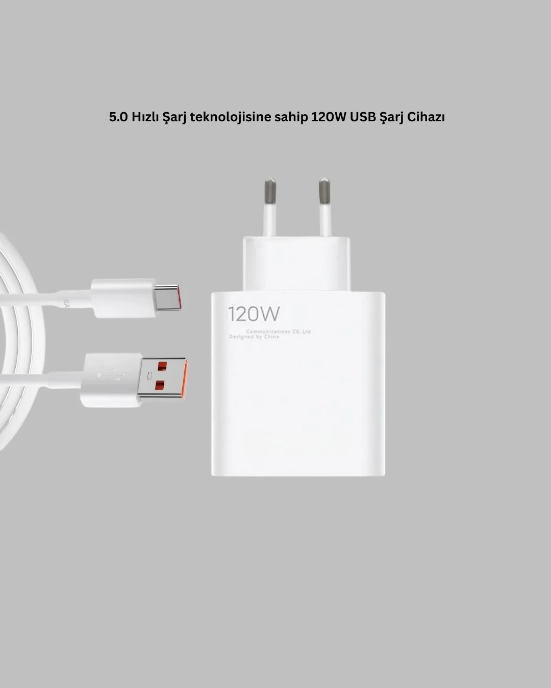 120 Watt Güçlü Hızlı Şarj Adaptörü Huawei P30 P40 Mate 20 Pro Uyumlu