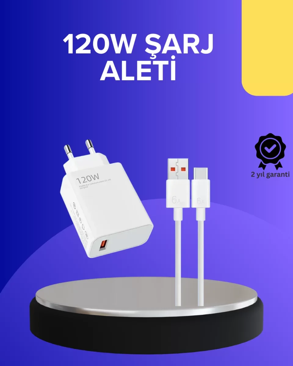 120 Watt Hızlı Şarj Adaptörü Samsung S20 S21 S22 S23 Uyumlu - Lis