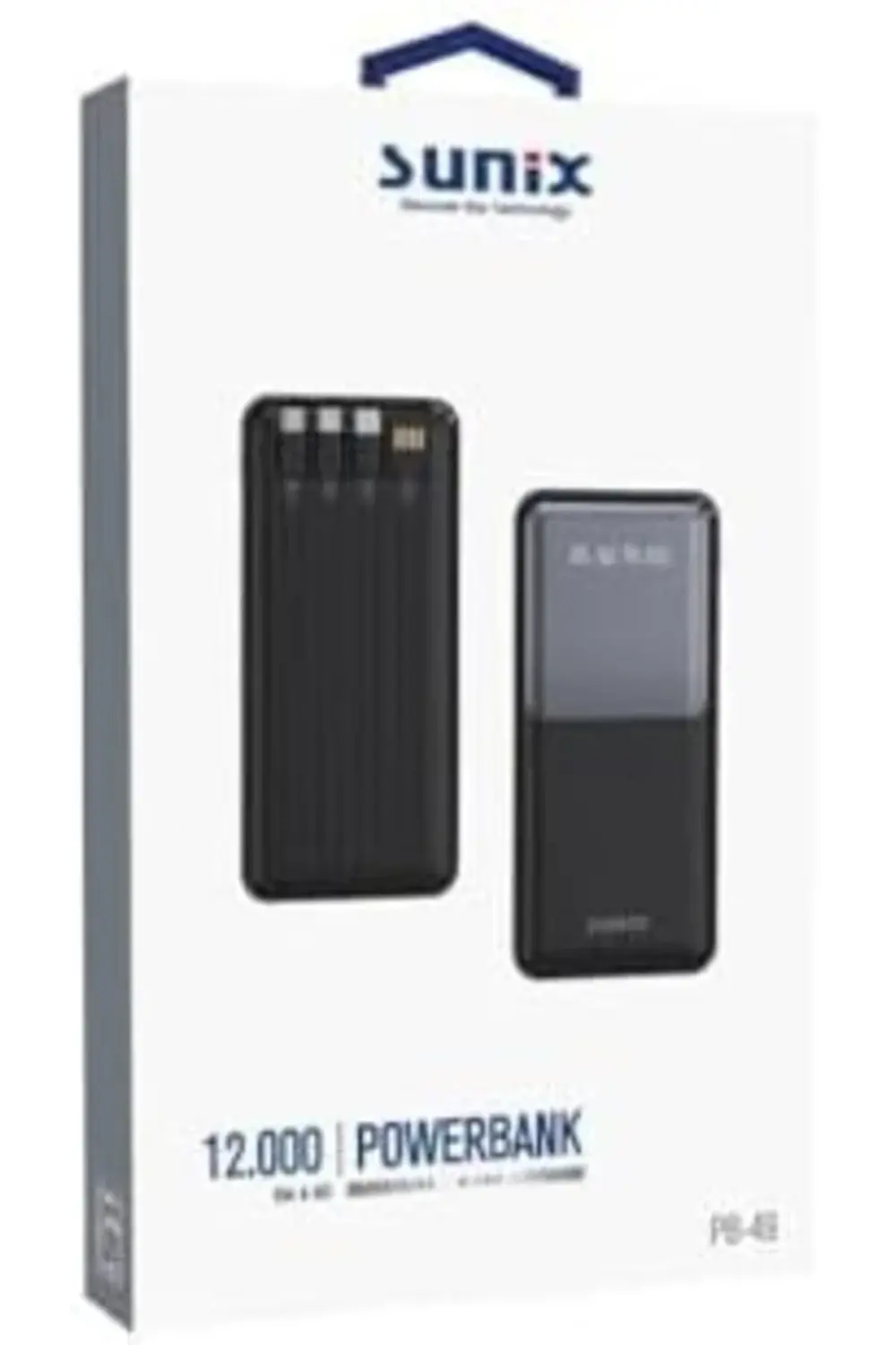 12000 Mah Dijital Göstergeli Dahili Çoklu Kablolu Taşınabilir Pow