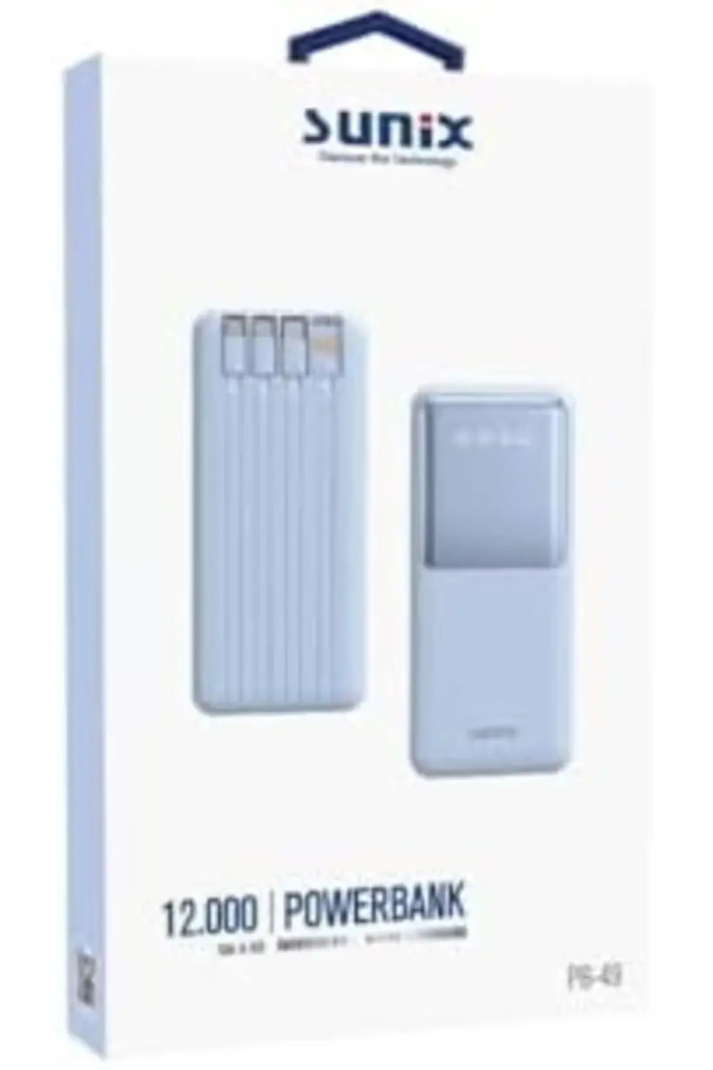 12000 Mah Göstergeli Dahili Çoklu Kablolu Taşınabilir Powerbank M