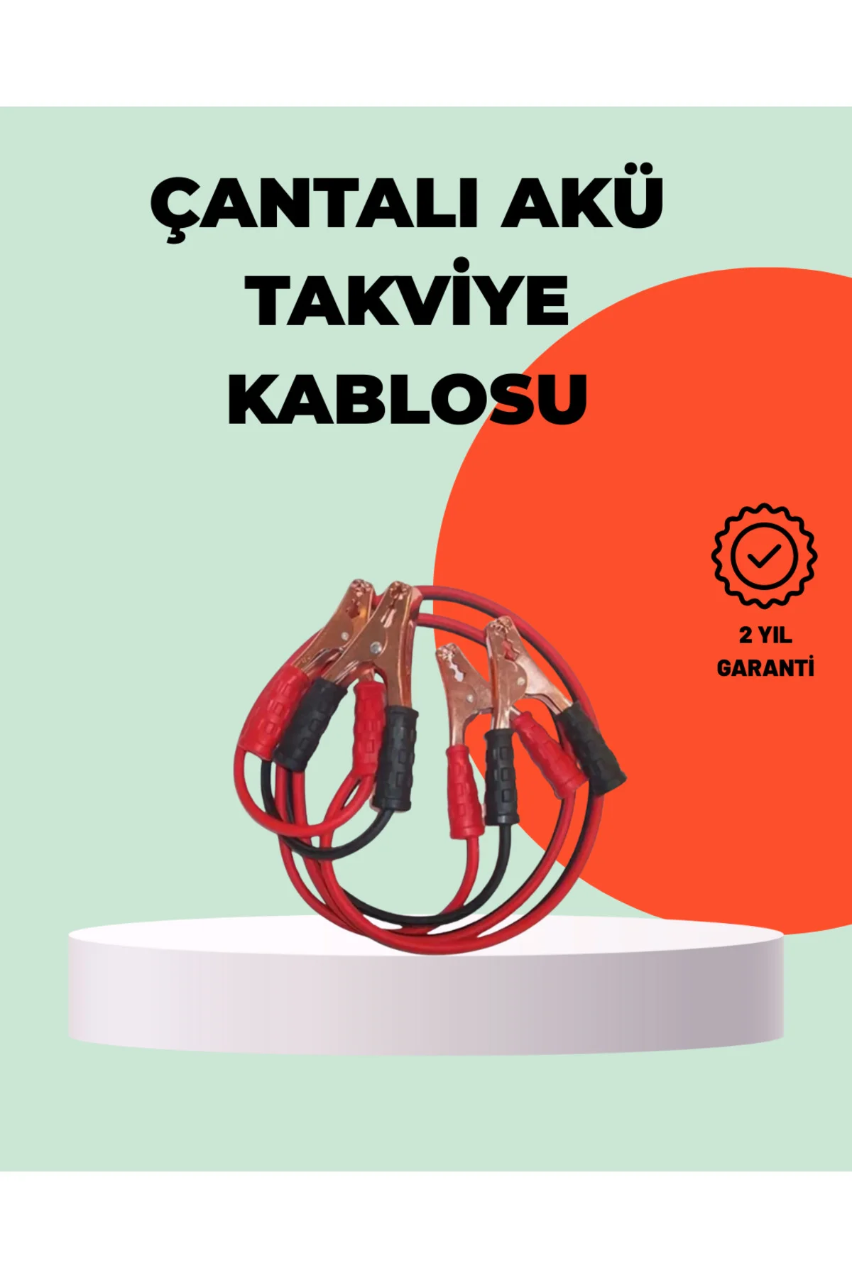 1200A Takviye Kablosu Araç Acil Yardım 2 Metre Güçlü Maşa