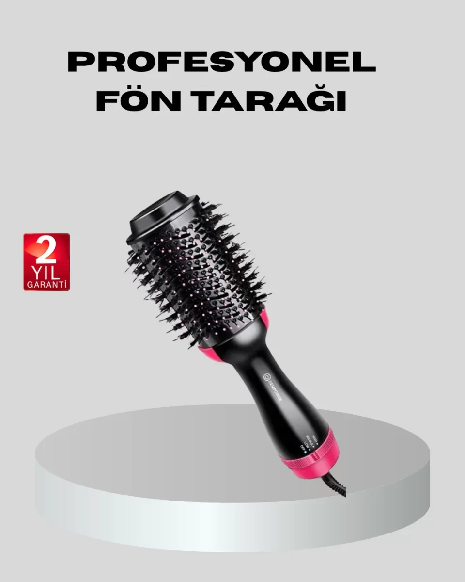 1200W Fön Tarağı – 3 Isı Ayarı, Negatif İyonlu, Hızlı ve Pürüzsüz Sonuç - Lisinya