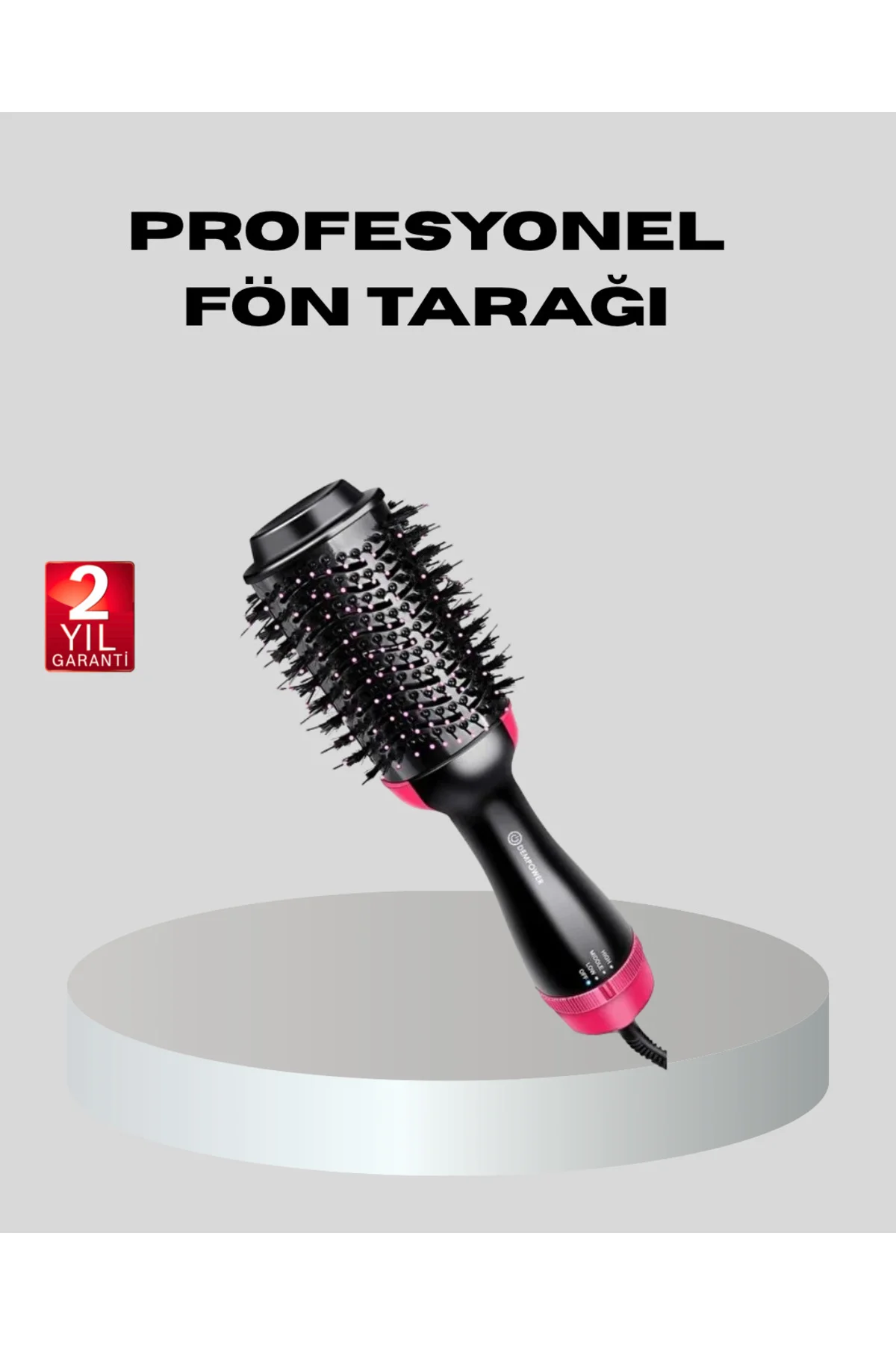 1200W Fön Tarağı – 3 Isı Ayarı, Negatif İyonlu, Hızlı ve Pürüzsüz Sonuç