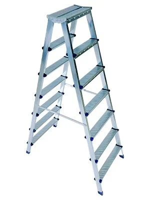 1207   Saraylı Metal Çift Çıkışlı Merdiven 7+7