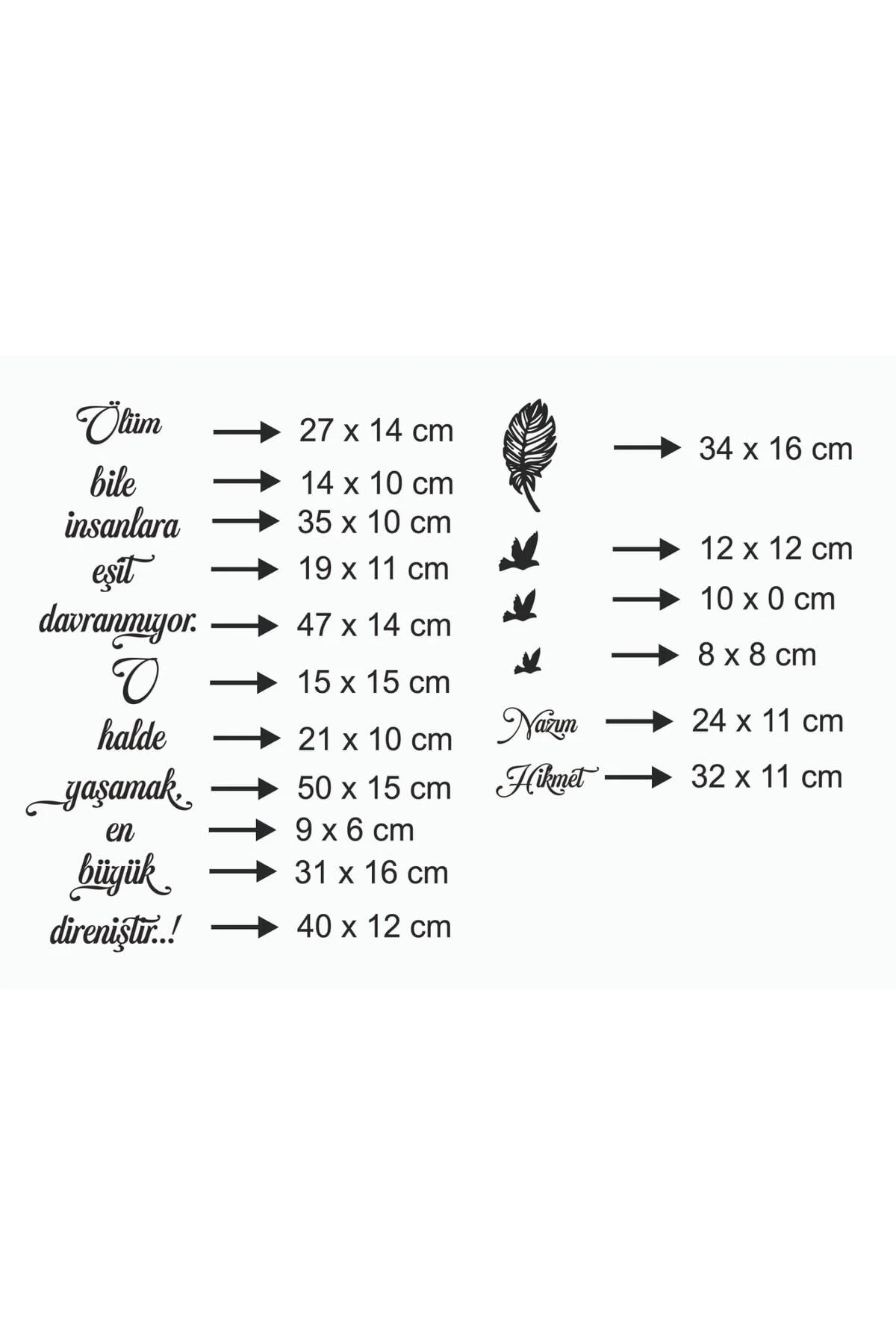 120*80 Cm Yaşamak Bir Orman Gibi Tek Ve Hür Ahşap Duvar Yazısı