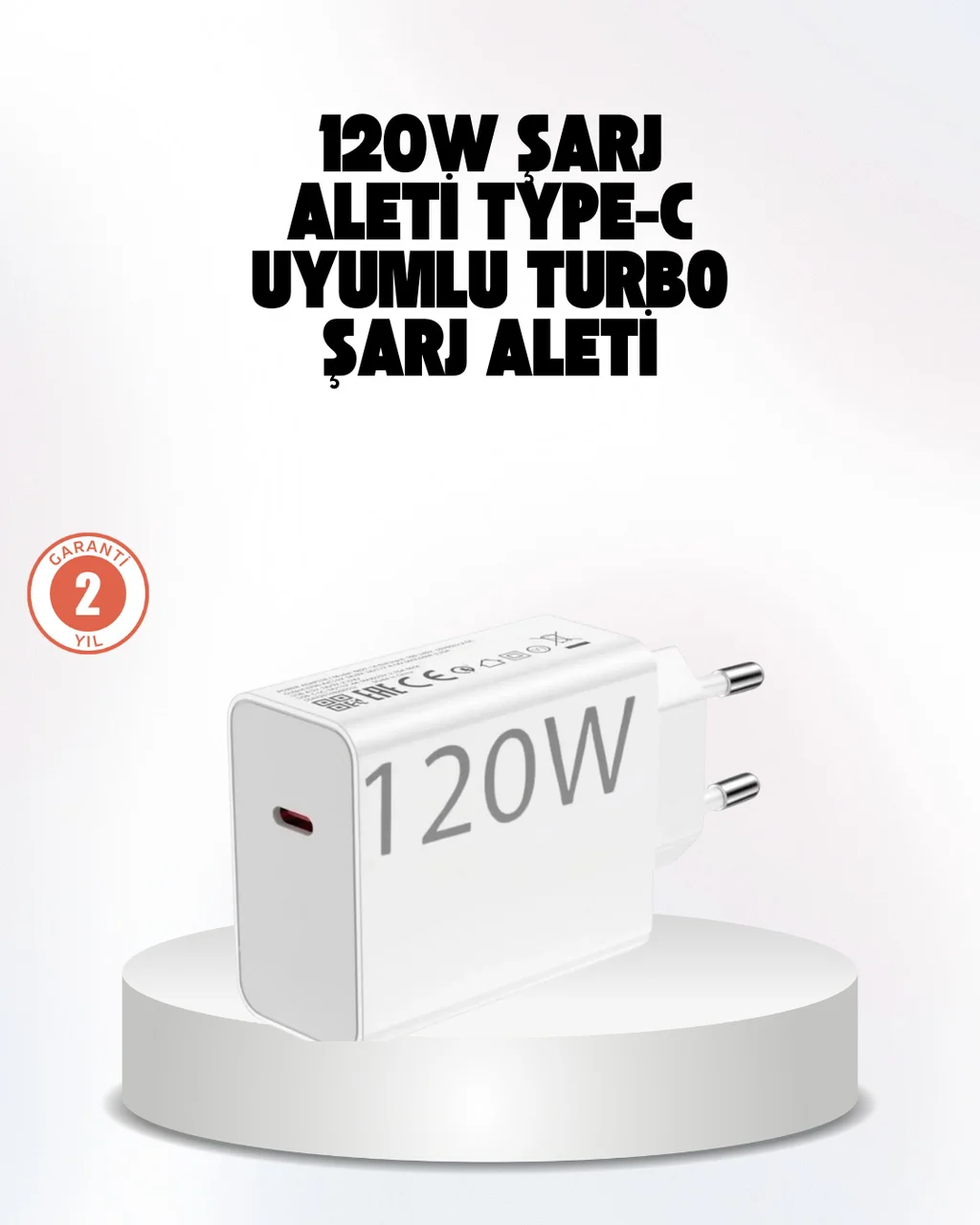 120w Güçlü Hızlı Şarj Adaptörü Ve Type-c Kablo Seti Güvenli Şarj Teknolojisi - Lisinya