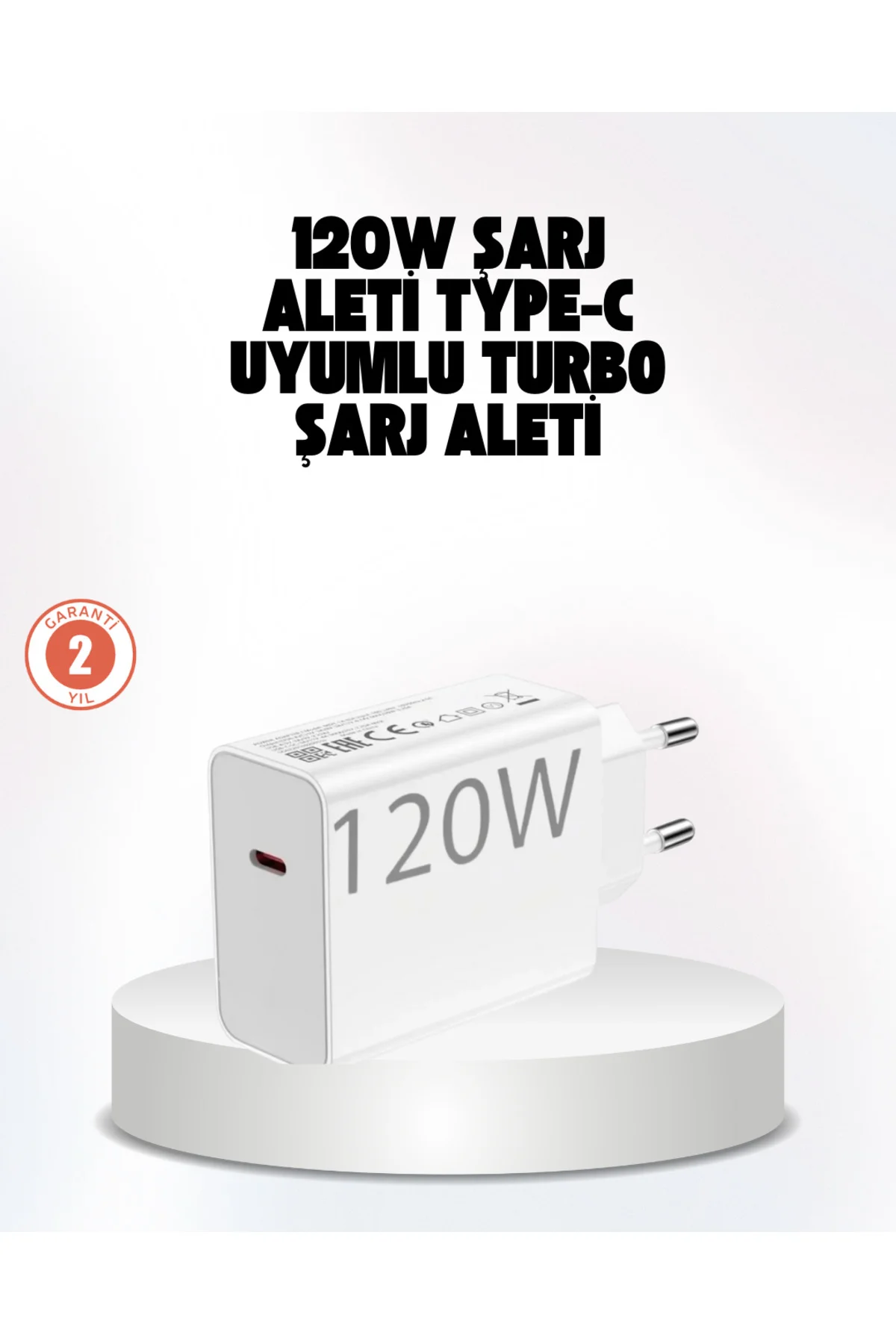 120W Güçlü Hızlı Şarj Adaptörü ve Type-C Kablo Seti – Güvenli Şar