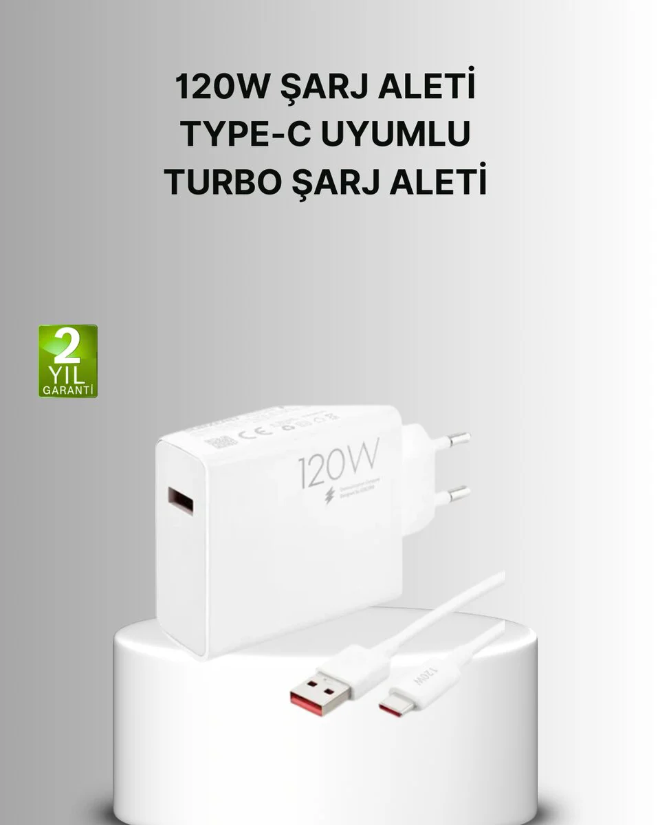 120W Mi Turbo Akıllı Tanıma Çipli Hızlı Şarj Cihazı Taşınabilir ve Dayanıklı