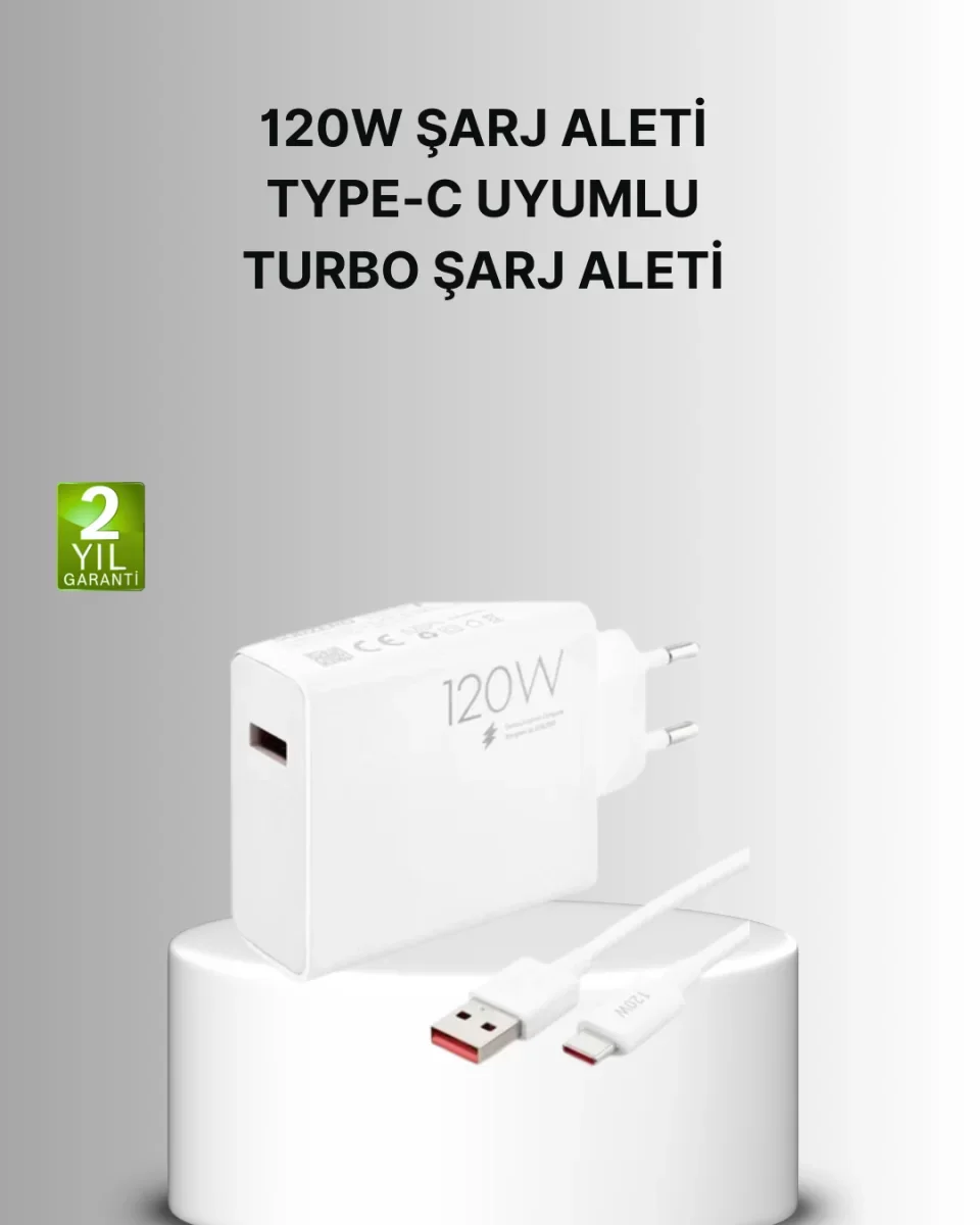 120W Mi Turbo Akıllı Tanıma Çipli Hızlı Şarj Cihazı Taşınabilir ve Dayanıklı - Lisinya