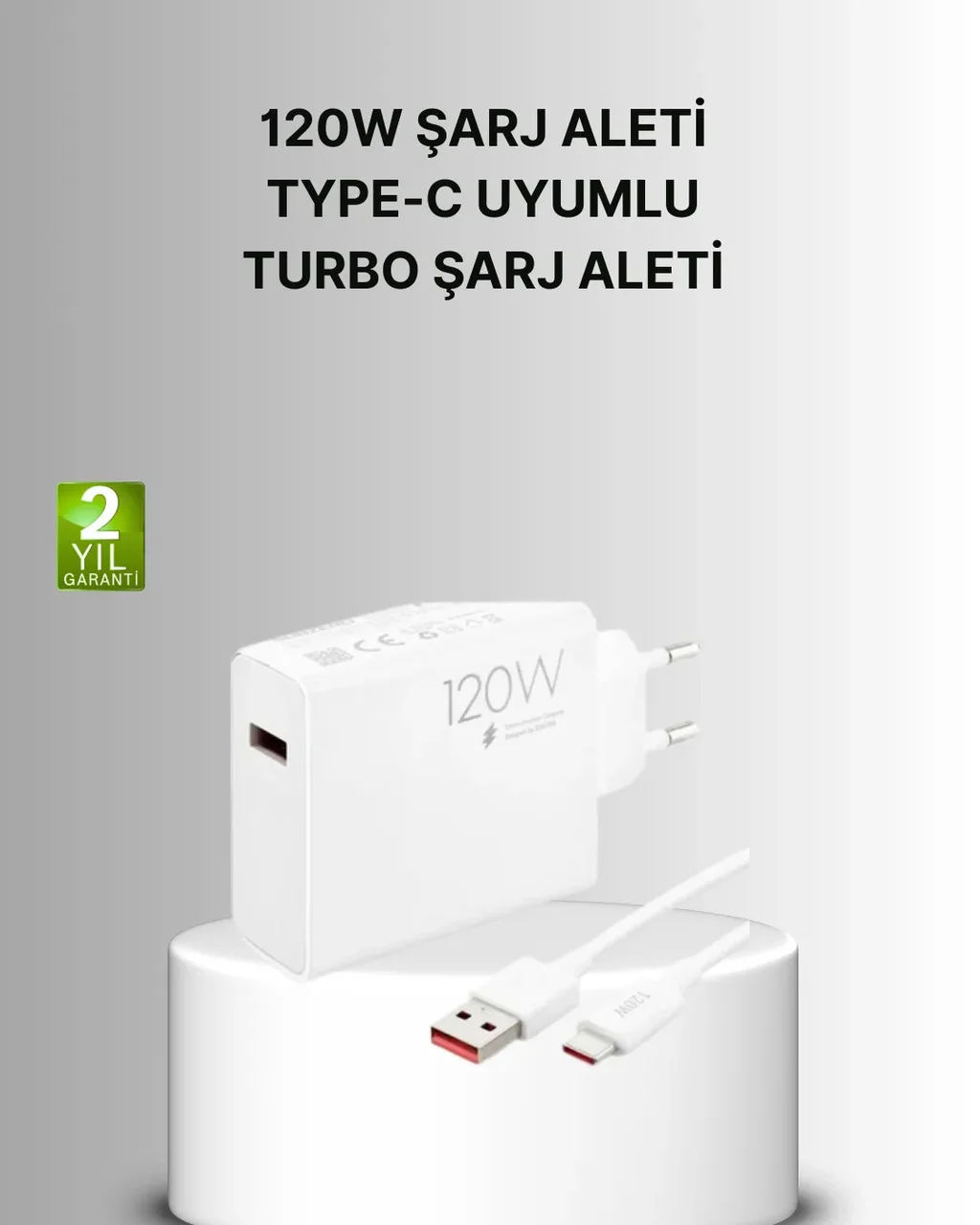 120w Mi Turbo Akıllı Tanıma Çipli Hızlı Şarj Cihazı Taşınabilir V