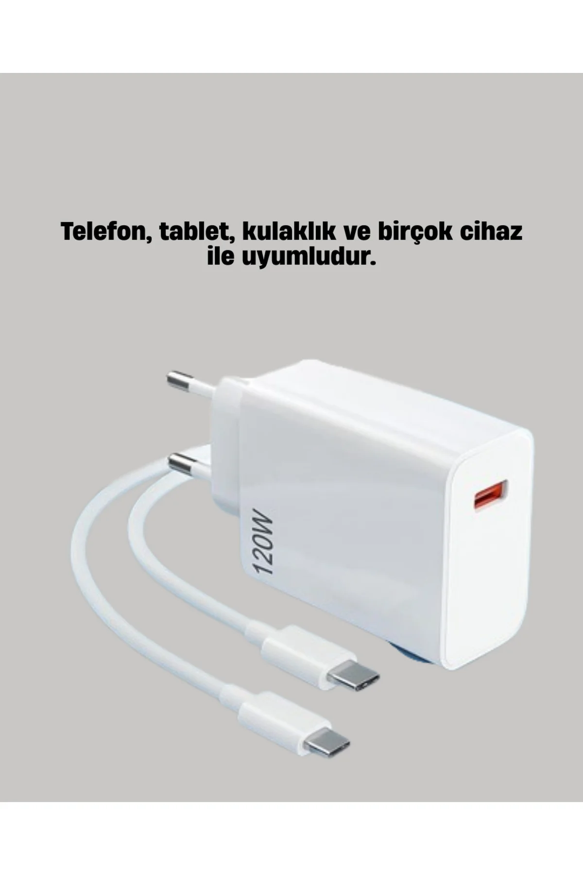 120W Mi Turbo Destekli Hızlı Şarj Cihazı Type-C Uyumlu Akım Korum