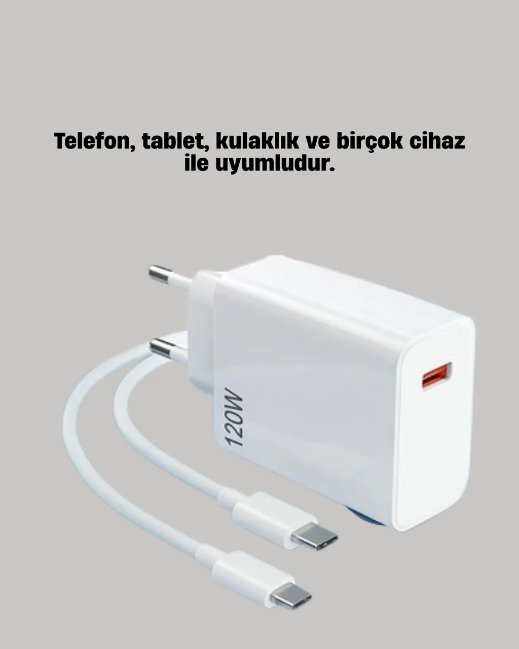 120w Mi Turbo Destekli Hızlı Şarj Cihazı Type-c Uyumlu Akım Korumalı
