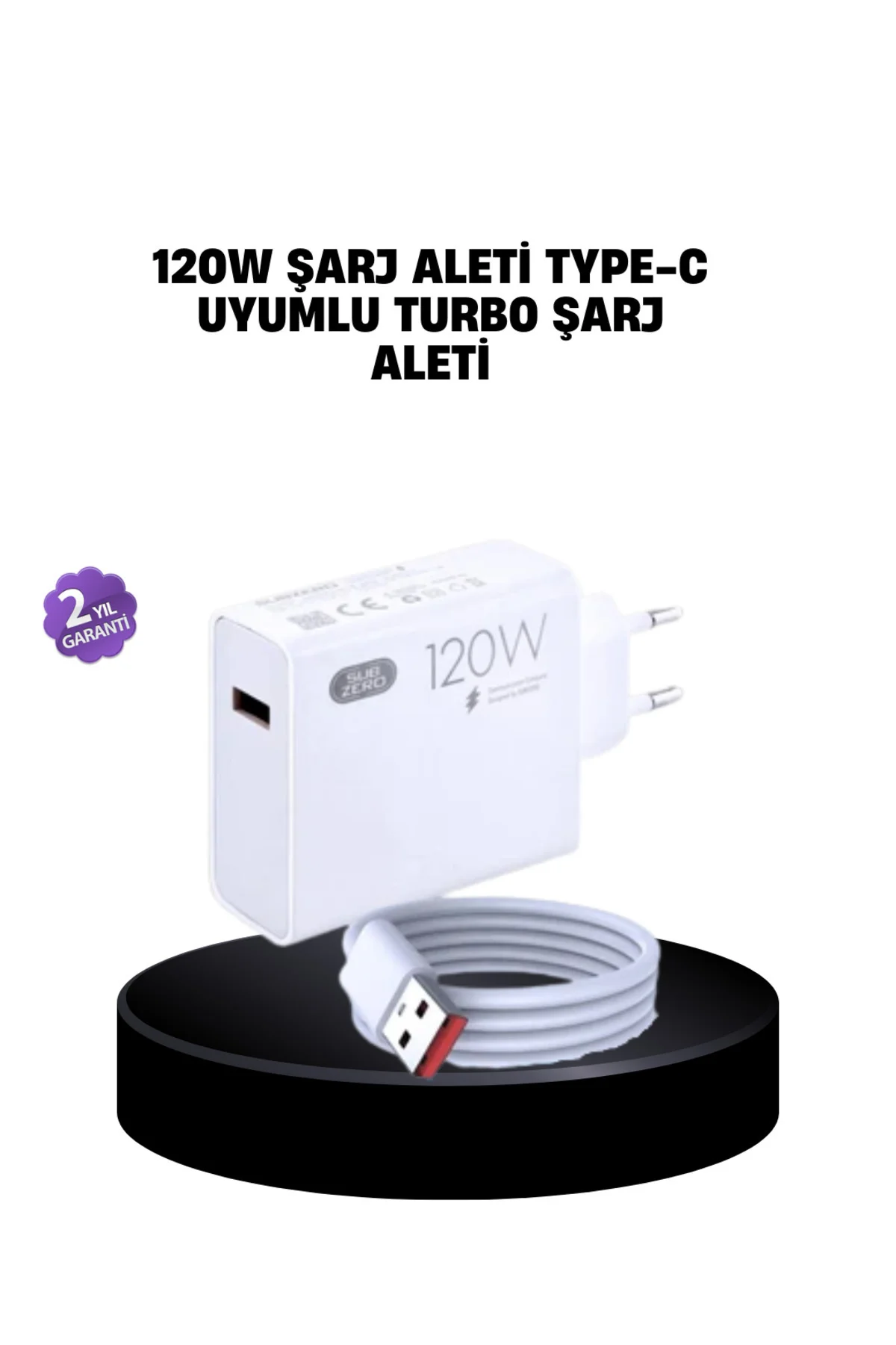 120W Mi Turbo Destekli Hızlı Şarj Cihazı Type-C Uyumlu Akım Korumalı