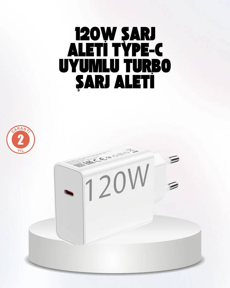 120W Mi Turbo Hızlı Şarj Adaptörü ve Type-C Kablo Seti – Güvenli ve Hızlı Şarj Çözümü