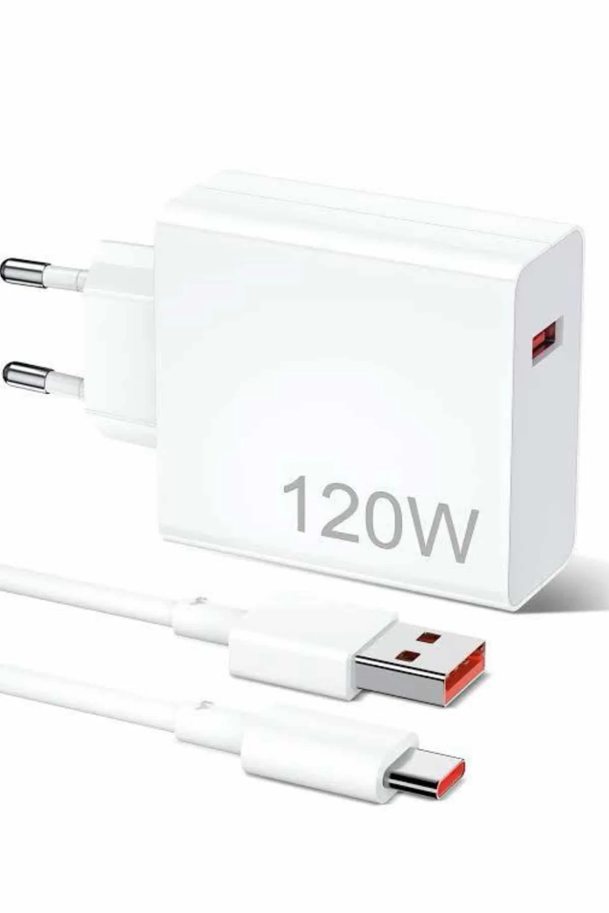 120W Şarj Aleti Hızlı Çift Turbo Şarj Aleti Seti Beyaz 120W Şarj Aleti Hızlı Çift Turbo Şarj Aleti Seti Beyaz