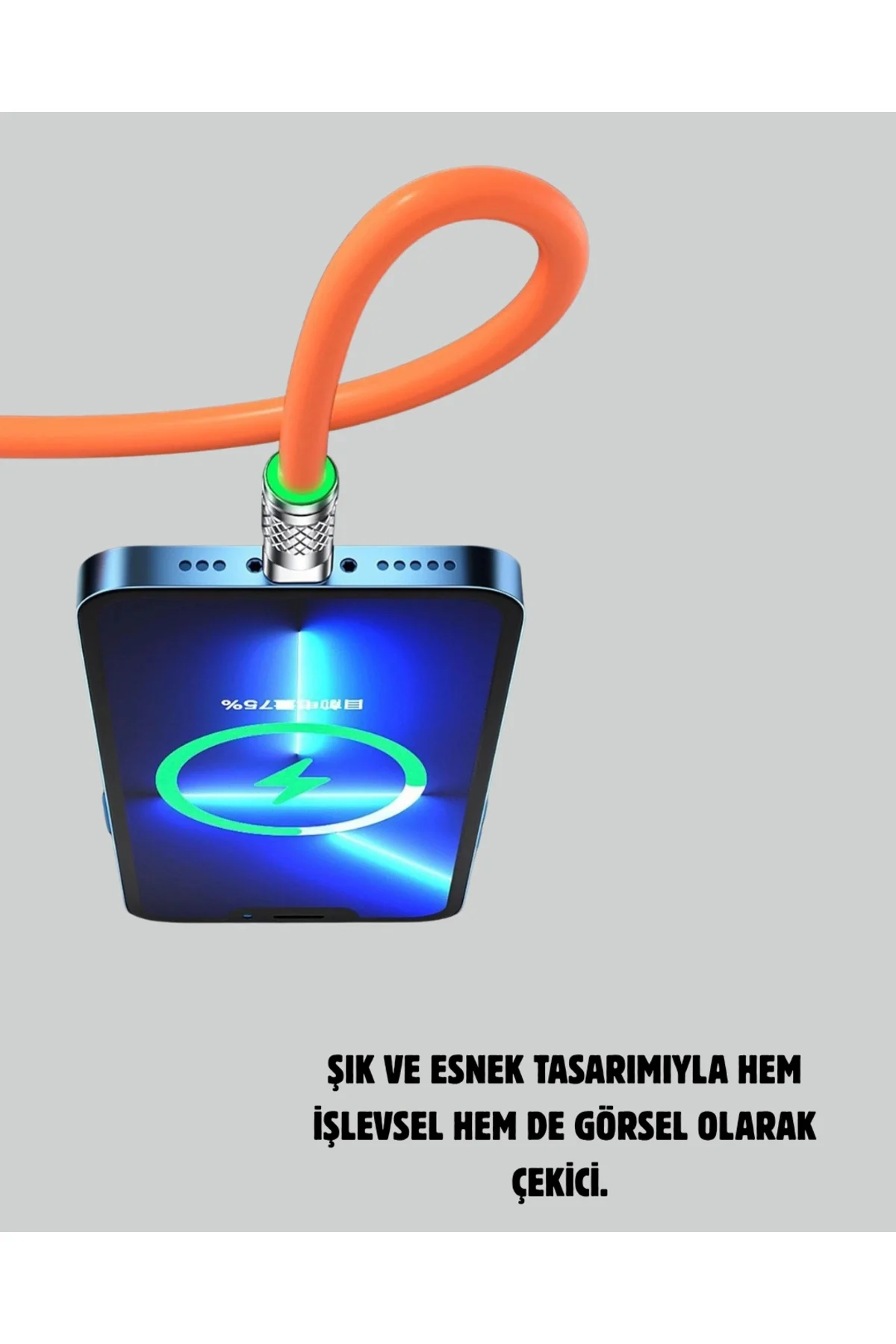 120w Şarj Destekli 3’ü 1 Arada Çoklu Şarj Kablosu – 1.2 Metre