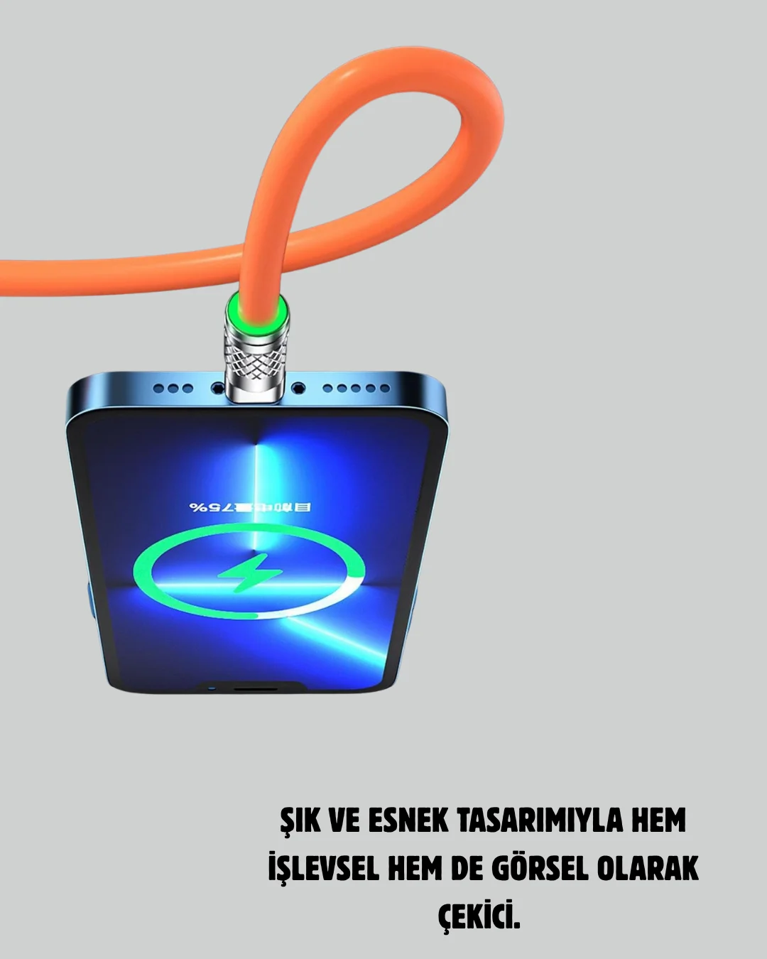 120W Şarj Destekli 3’ü 1 Arada Çoklu Şarj Kablosu – 1.2 Metre 120W Şarj Destekli 3’ü 1 Arada Çoklu Şarj Kablosu – 1.2 Metre
