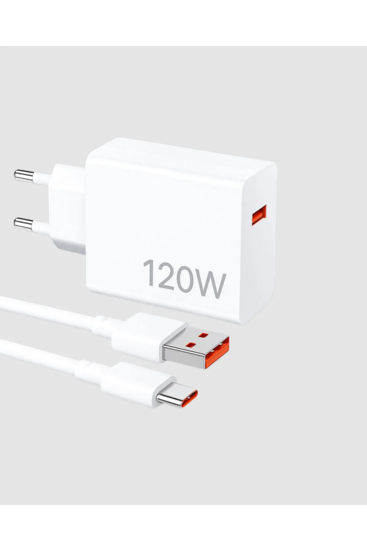 120W Süper Hızlı Şarj Adaptörü – Type-C Kablo Dahil, Yüksek Voltaj Korumalı
