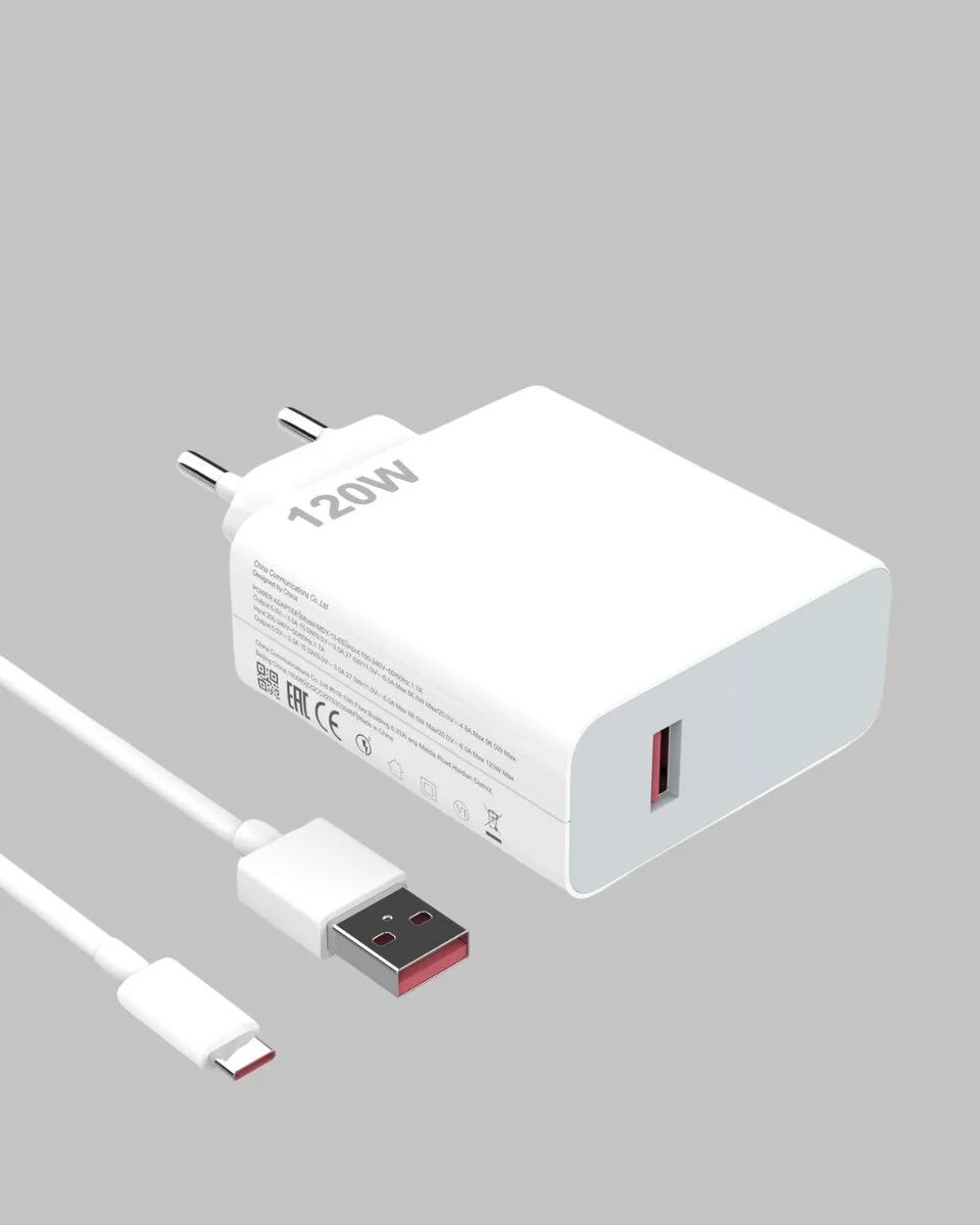120W Ultra Hızlı Şarj Başlığı Type-C Adaptör Kablo Dahil