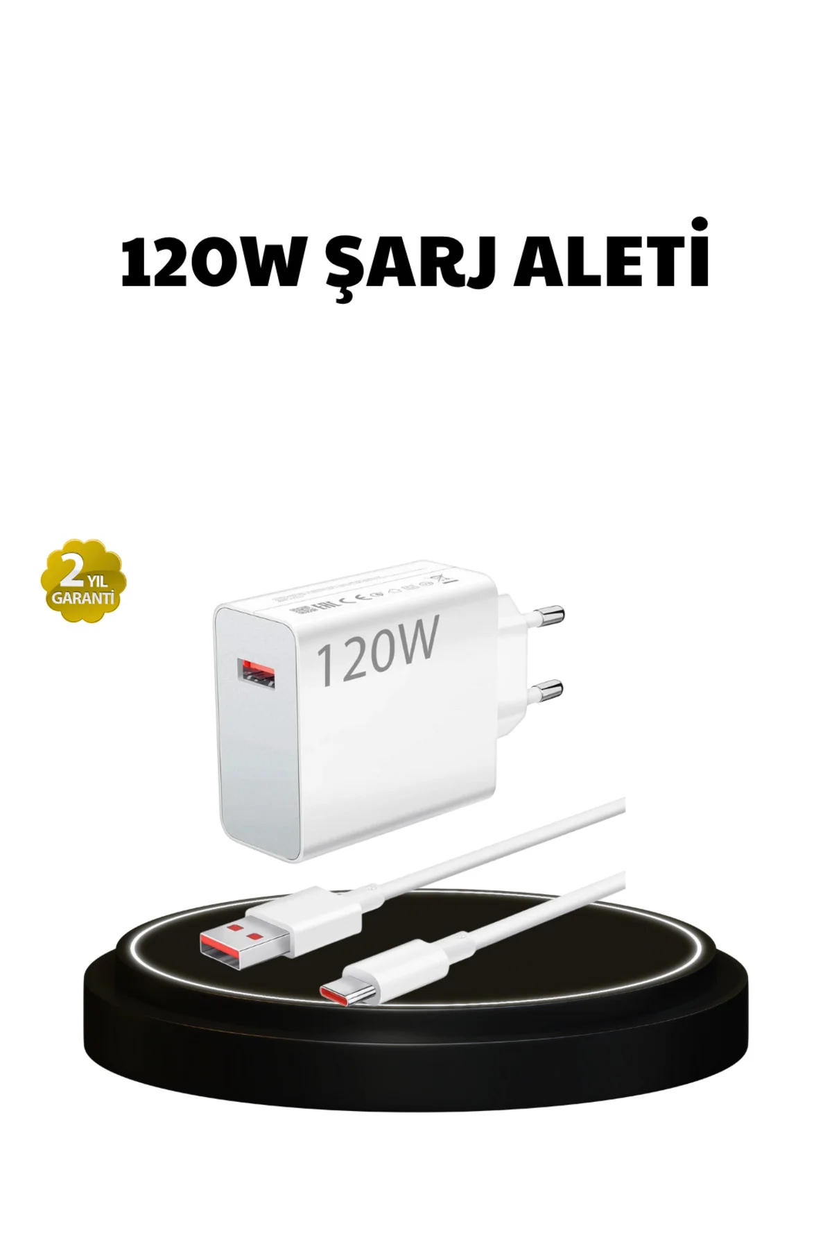 120W Ultra Hızlı Şarj Adaptörü USB-C Destekli Güçlü Şarj Teknolojisi
