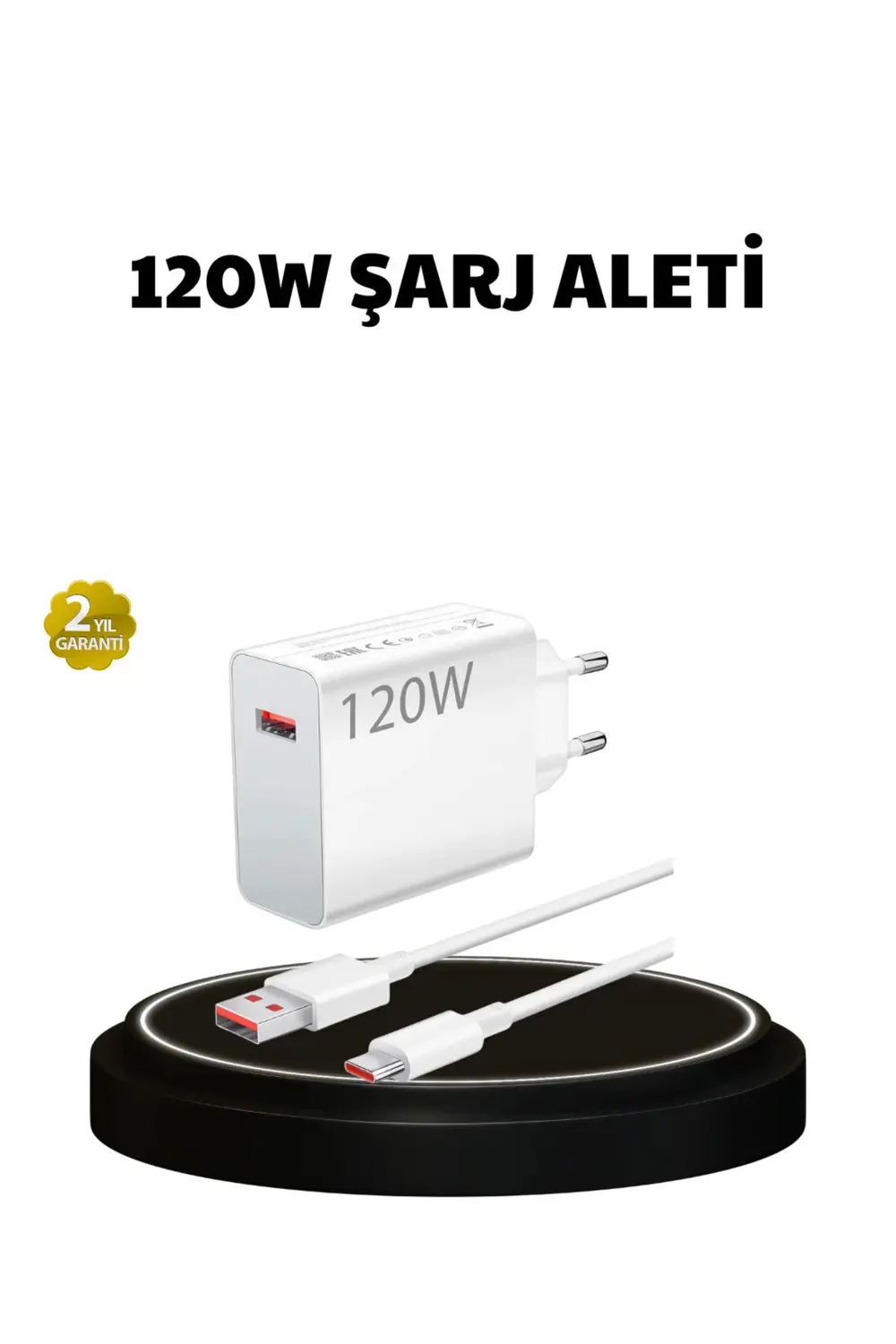 120W Ultra Hızlı Şarj Adaptörü USB-C Destekli Güçlü Şarj Teknoloj