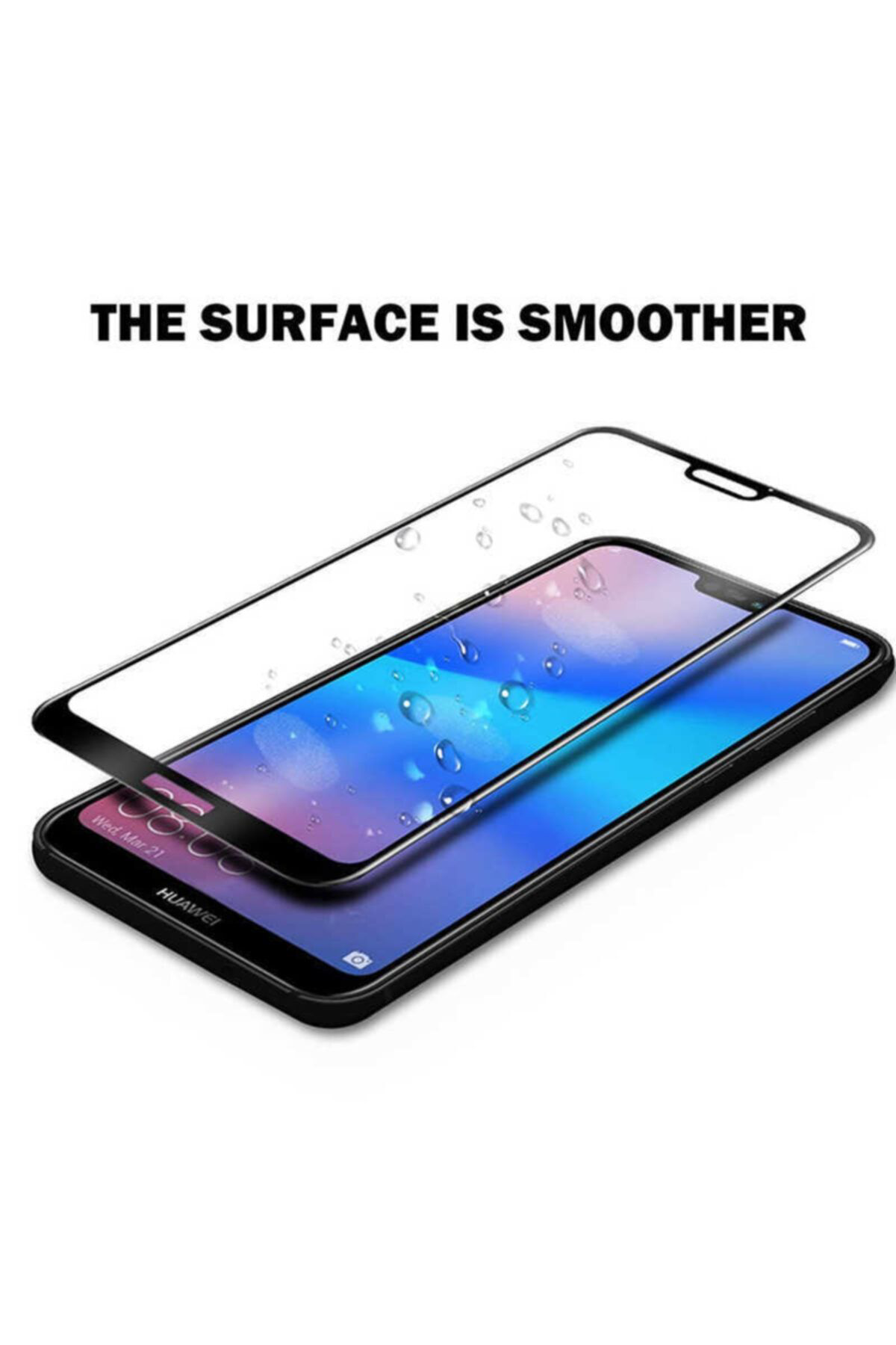 12205 Huawei P20 Lite Kenarları Kırılmaya Dayanıklı Cam Ekran Kor