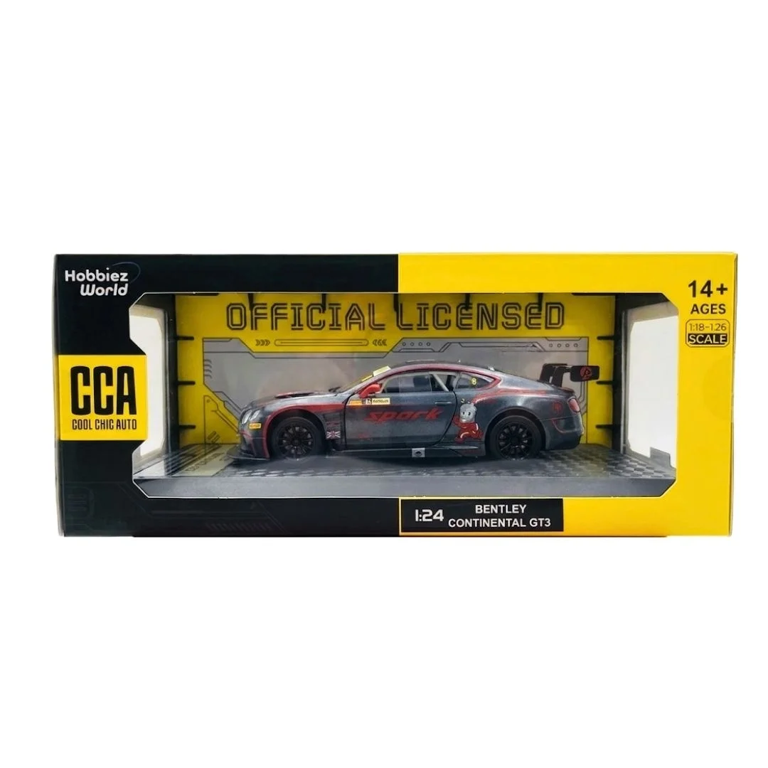 1/24 Bentley Continental GT3 Silver Grey Model Araba 1/24 Bentley Continental GT3 Silver Grey Model Araba