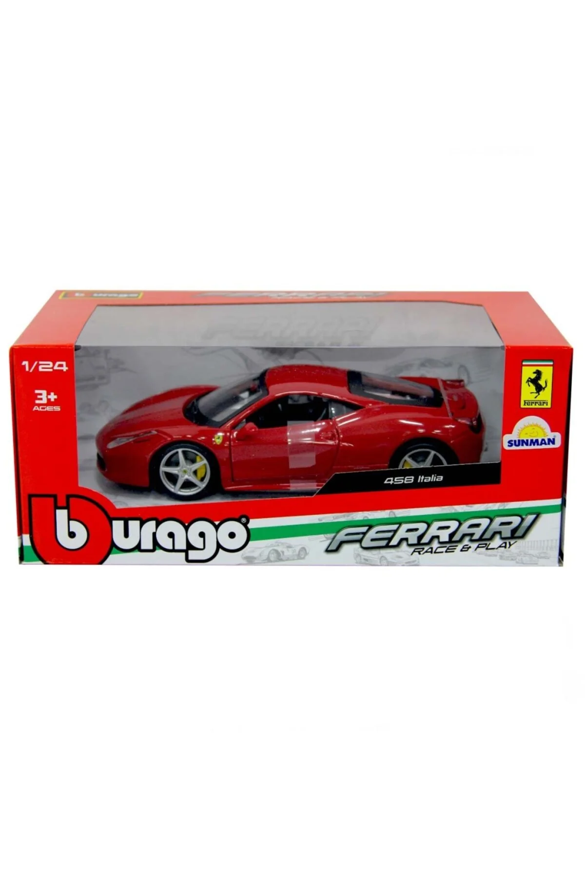 1:24 Ferrari 458 Italia Kırmızı Model Araba - Görsel 2