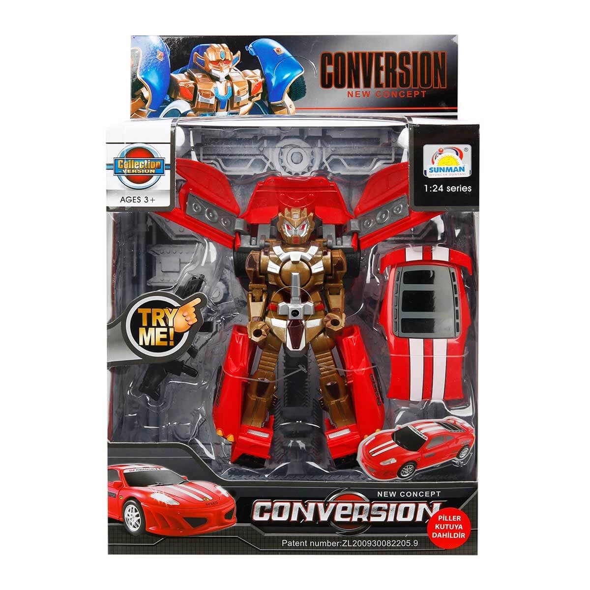 1:24 Sesli ve Işıklı Dönüşebilen Robot 22 cm 1:24 Sesli ve Işıklı Dönüşebilen Robot 22 cm